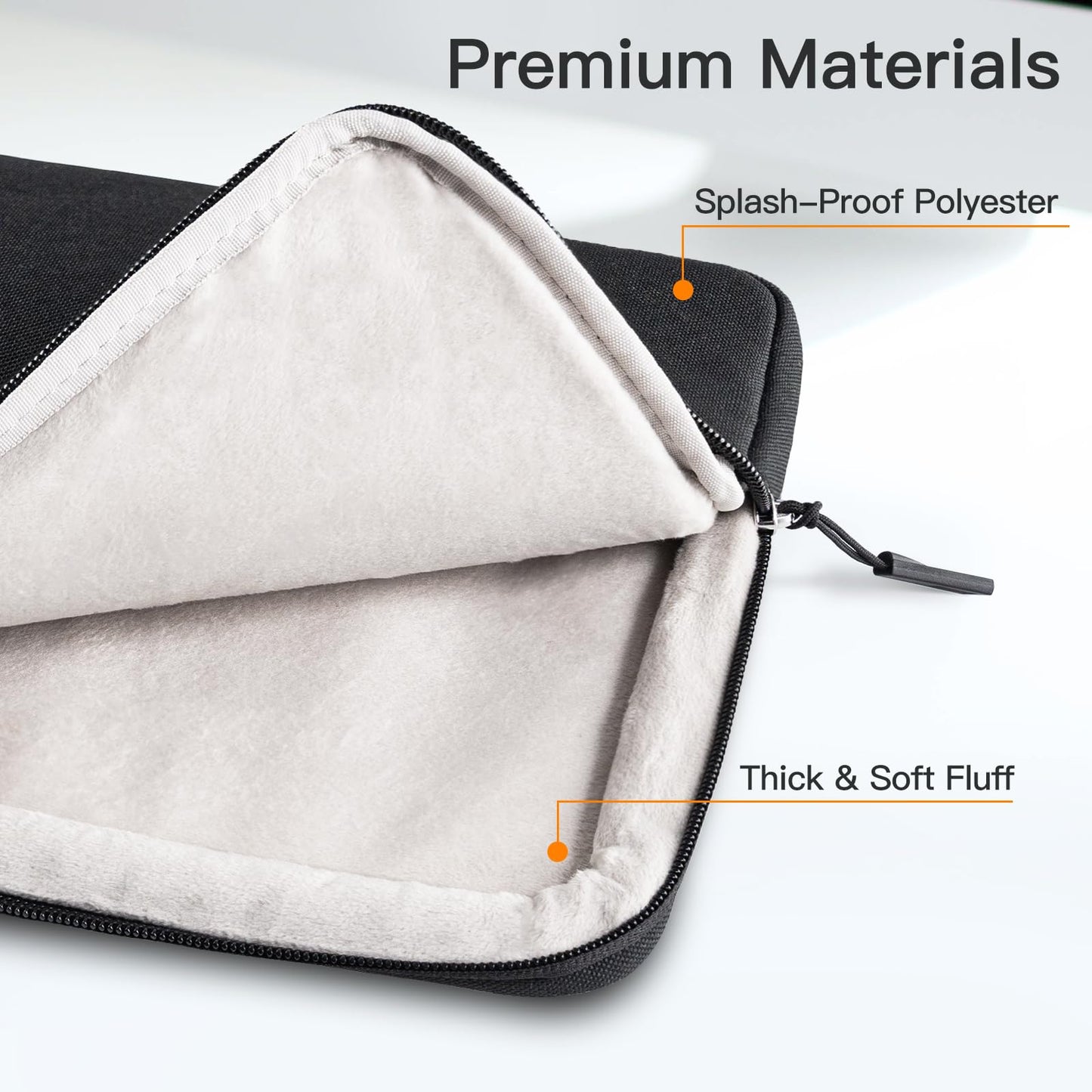 JETech Laptop Sleeve for 16-Inch MacBook Pro (M1-M5, 2019-2026), Waterproof Bag Case with Pocket, Compatible with 16 Inch Notebook (Black)
