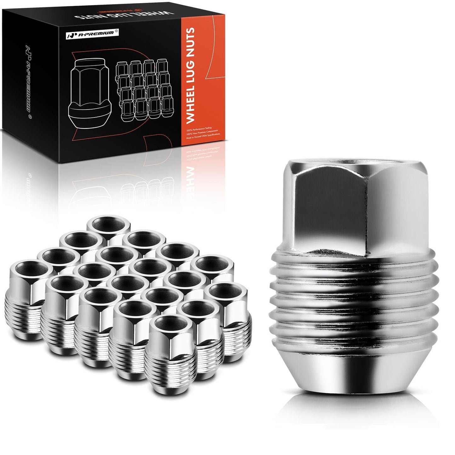 A-Premium M12-1.50 Wheel Lug Nuts Compatible with Chevrolet Equinox Malibu Impala Camaro HHR GMC Canyon Dodge Chrysler Buick 20-PC Set