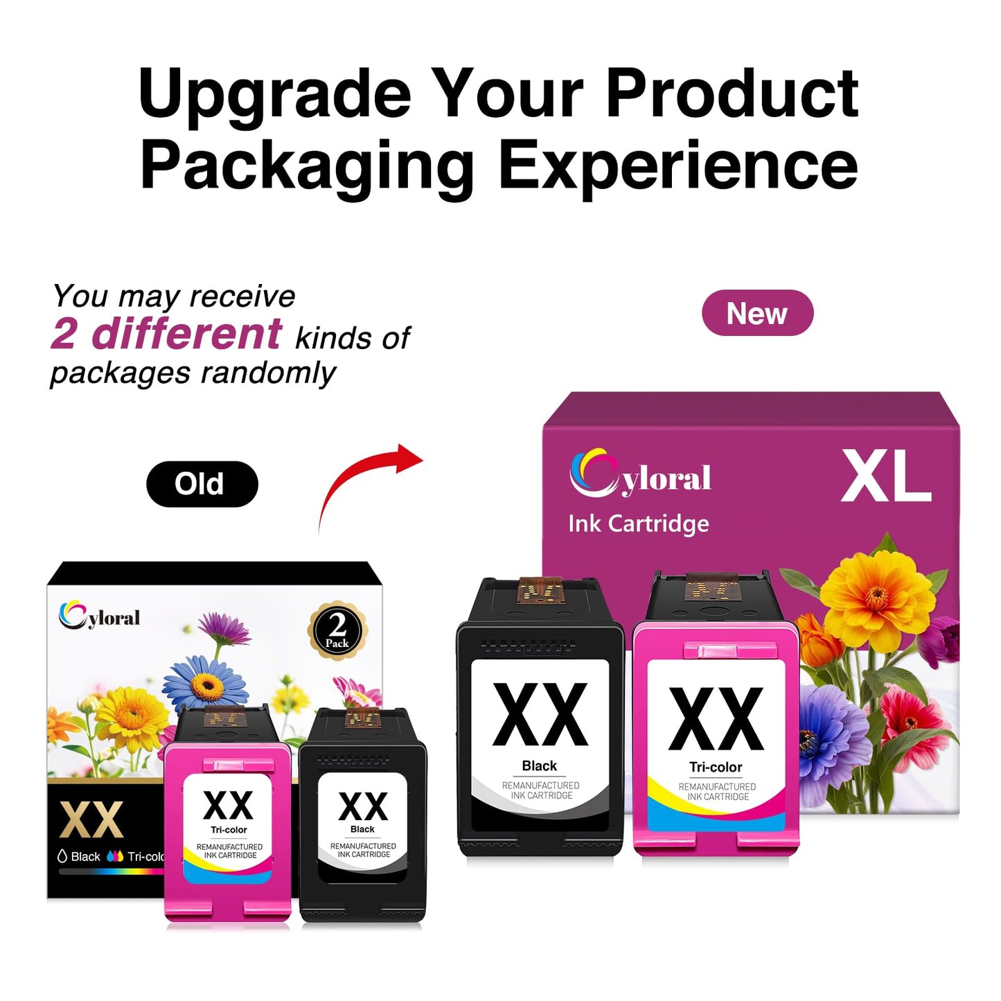 Cyloral 65XL Ink Cartridge for HP 65 Ink Cartridges for Envy 5055 5052 5058 Deskjet 3755 2655 3752 3720 3722 3723 3758 2652 2622 for HP Ink 65 XL Combo Pack for HP65 Ink Cartridges Replacement