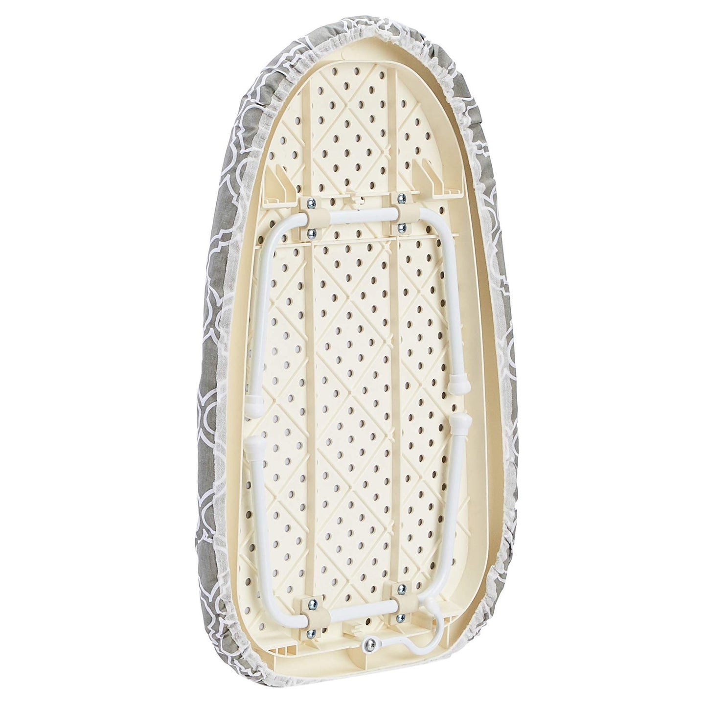 Amazon Basics Compact Tabletop Ironing Board with Folding Legs, Trellis Removable Cover, Chevron, 60cm L x 18cm W x 36cm H