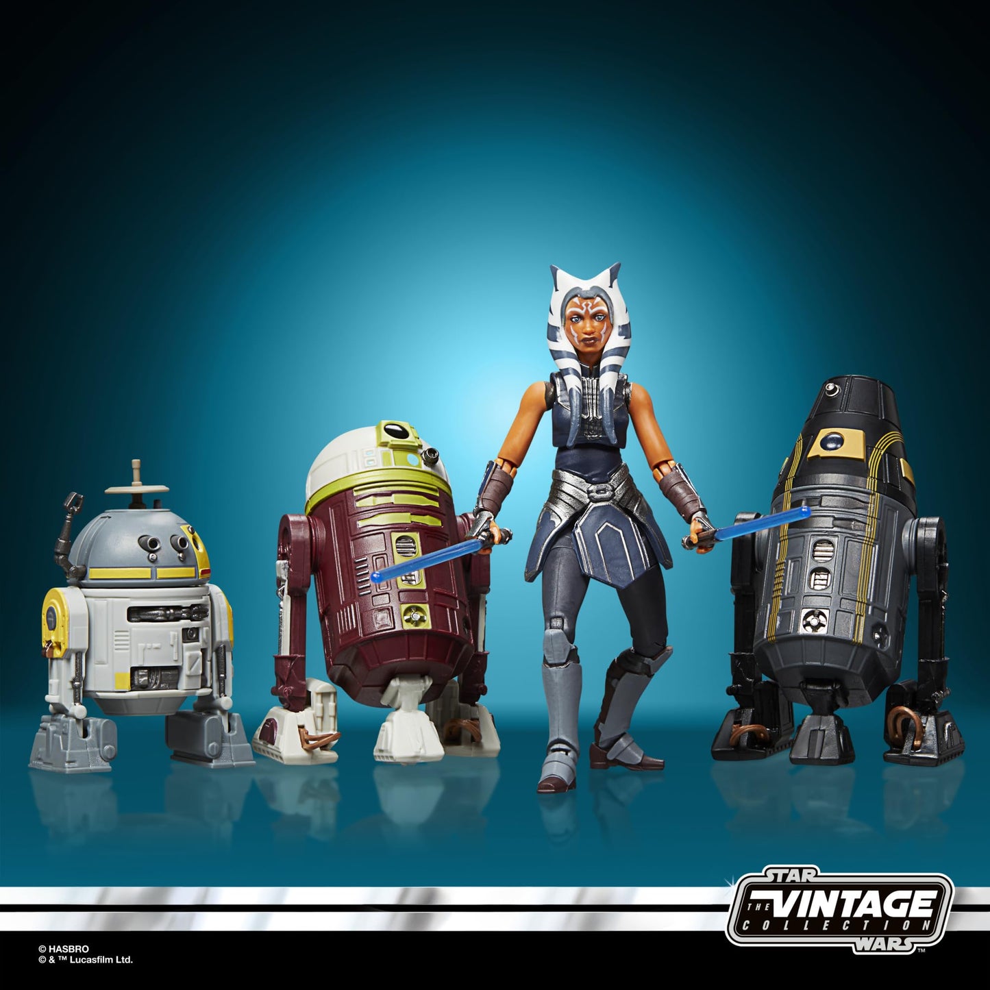 Star Wars The Vintage Collection Escape from Order 66, Star Wars: The Clone Wars, Ahsoka Tano & Droids 3.75 Inch Collectible Action Figure 4-Pack (Amazon Exclusive)