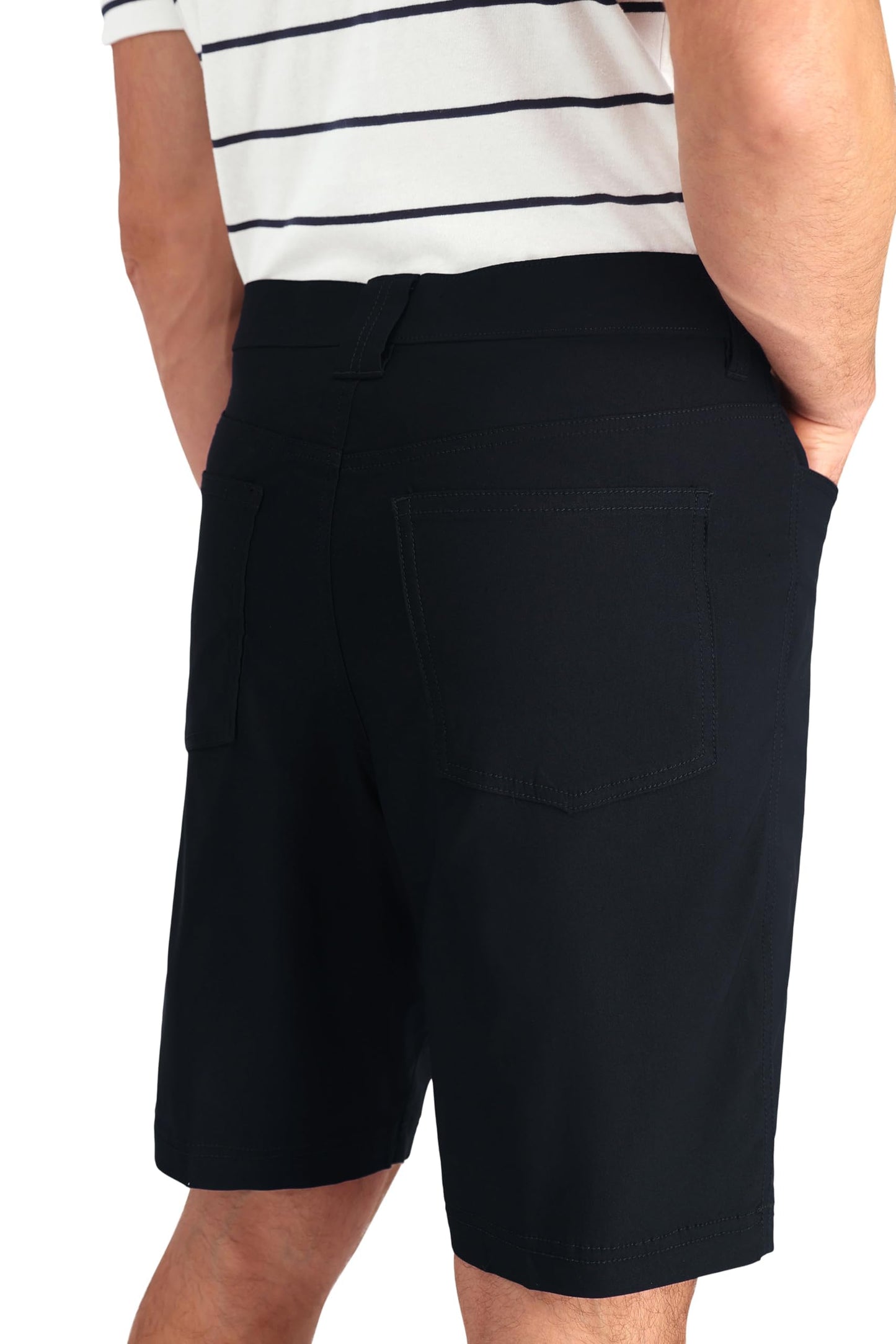 Haggar Men's The Active Series 5 Pocket Stretch Short, Black, 34