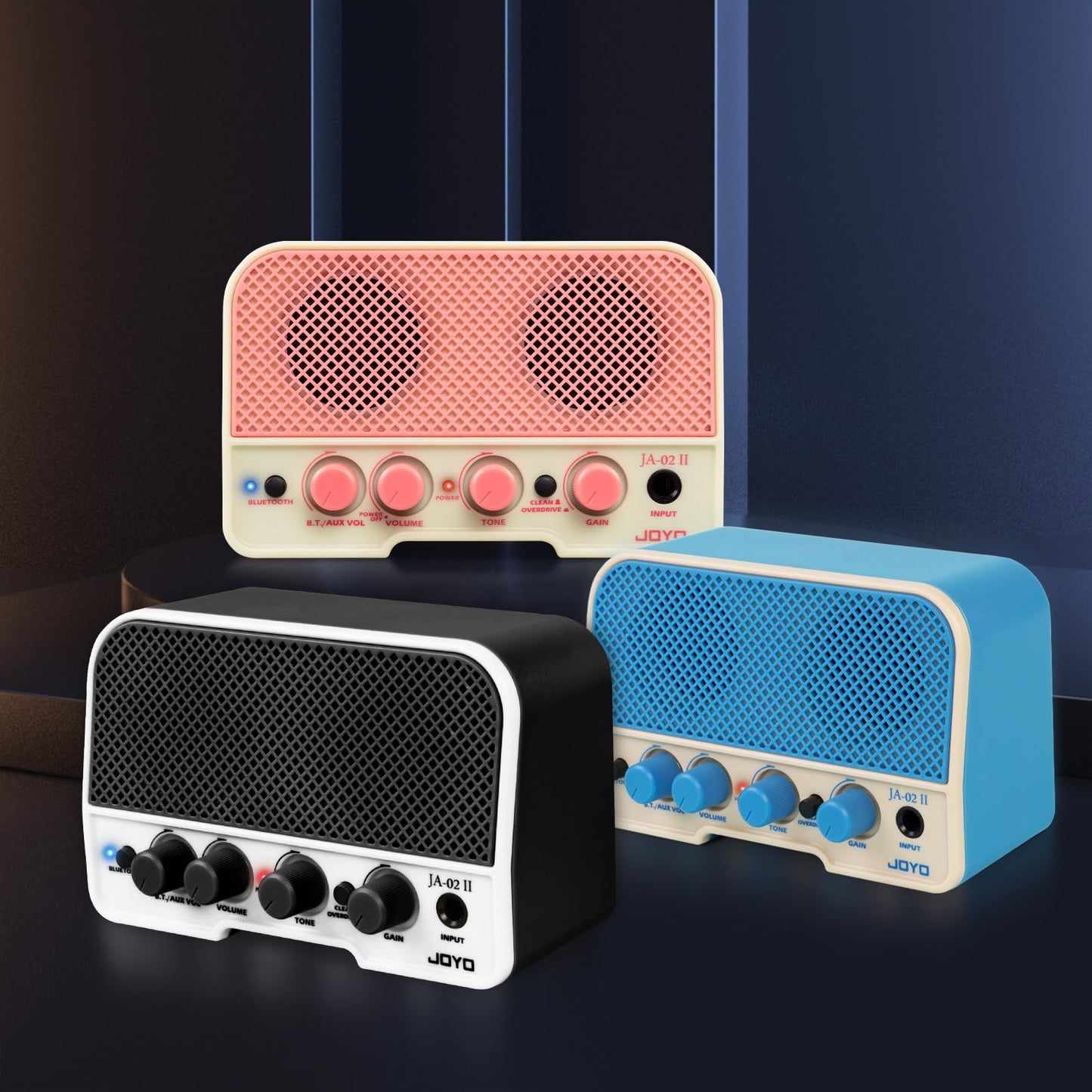 JOYO Mini Guitar Amplifier 5W Electric Guitar Amp Small Practice Guitar Amp with Bluetooth Clean & Overdrive Channels Portable Rechargeable (JA-02 II Black)