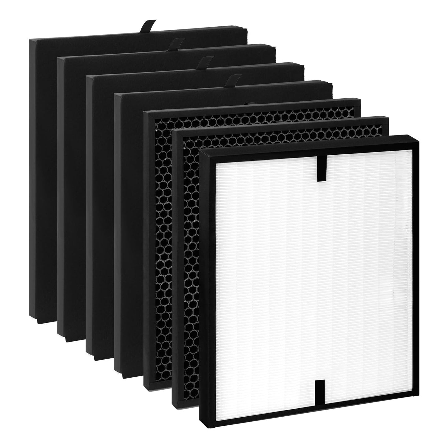 7-Pack Compatible Filters for 3000/3000M/3000Pro, Includes 1 Filter + 2 Carbon Filters + 4 Pre-Filters