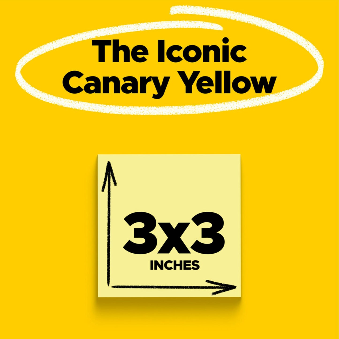 Post-it Super Sticky Notes, 24 Sticky Note Pads, 3 x 3 in., School Supplies for Students, Ideal for Textbooks, Notebooks, Walls and Vertical Surfaces, Canary Yellow