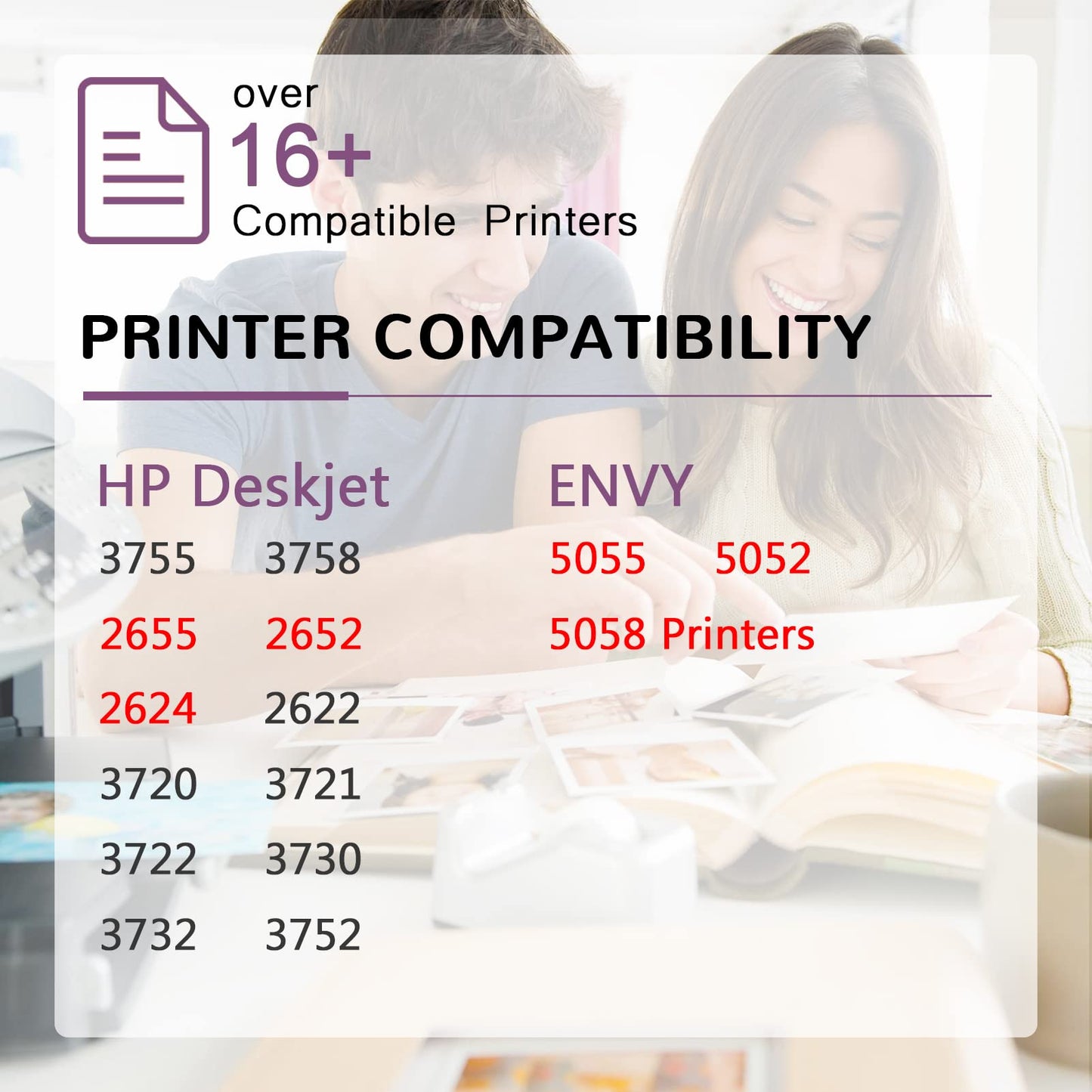 Inktopia Remanufactured for HP 65 XL 65XL Ink Cartridge High Yield, 2 Black and 1 Tri-Color, Use with HP Deskjet 3755 3752 3758 3732 3730 3721 3720 2624 Envy 5055 5052 Printer High Yield