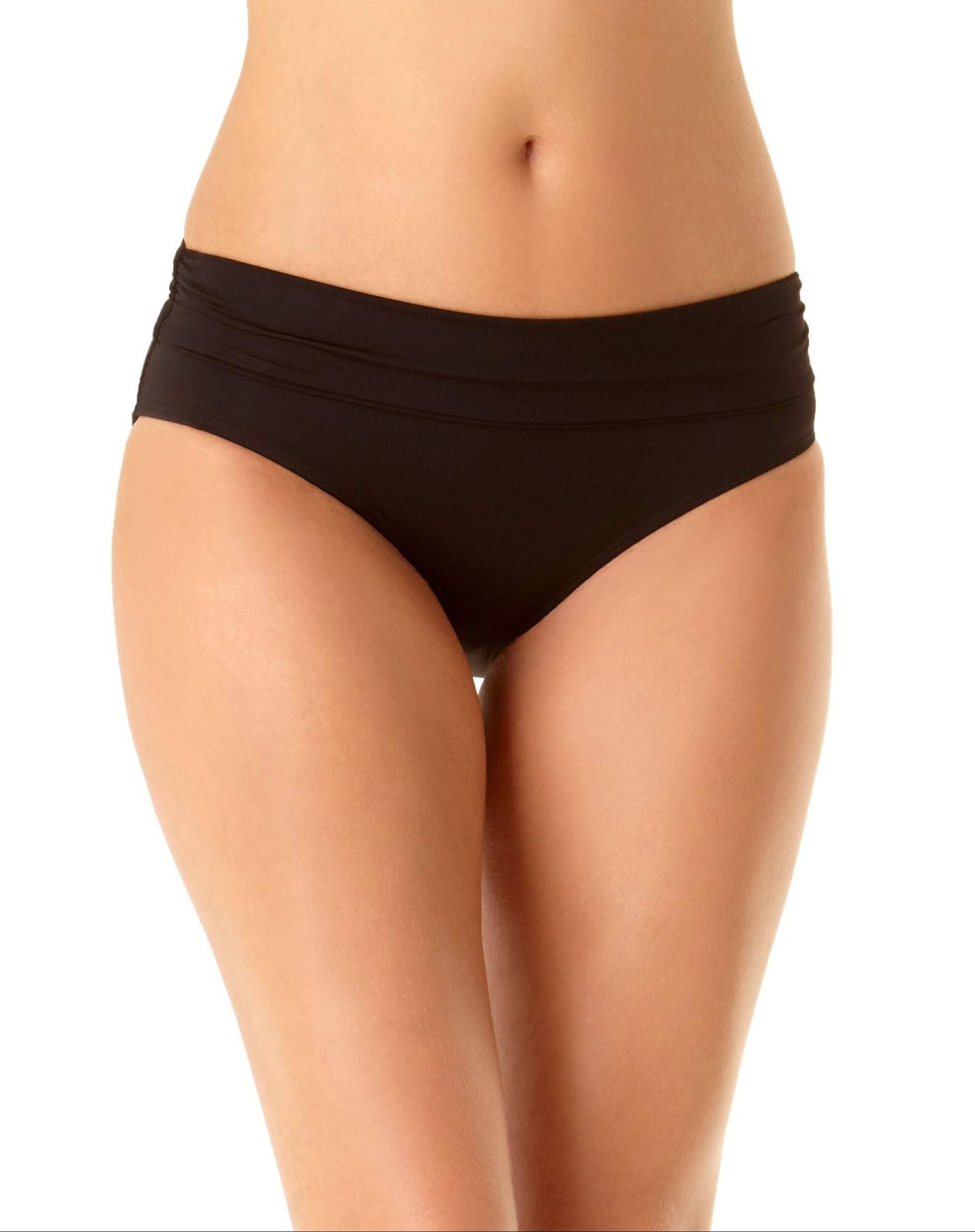 Anne Cole Women's Convertible High Waist Bikini Swim Bottom, Black, S