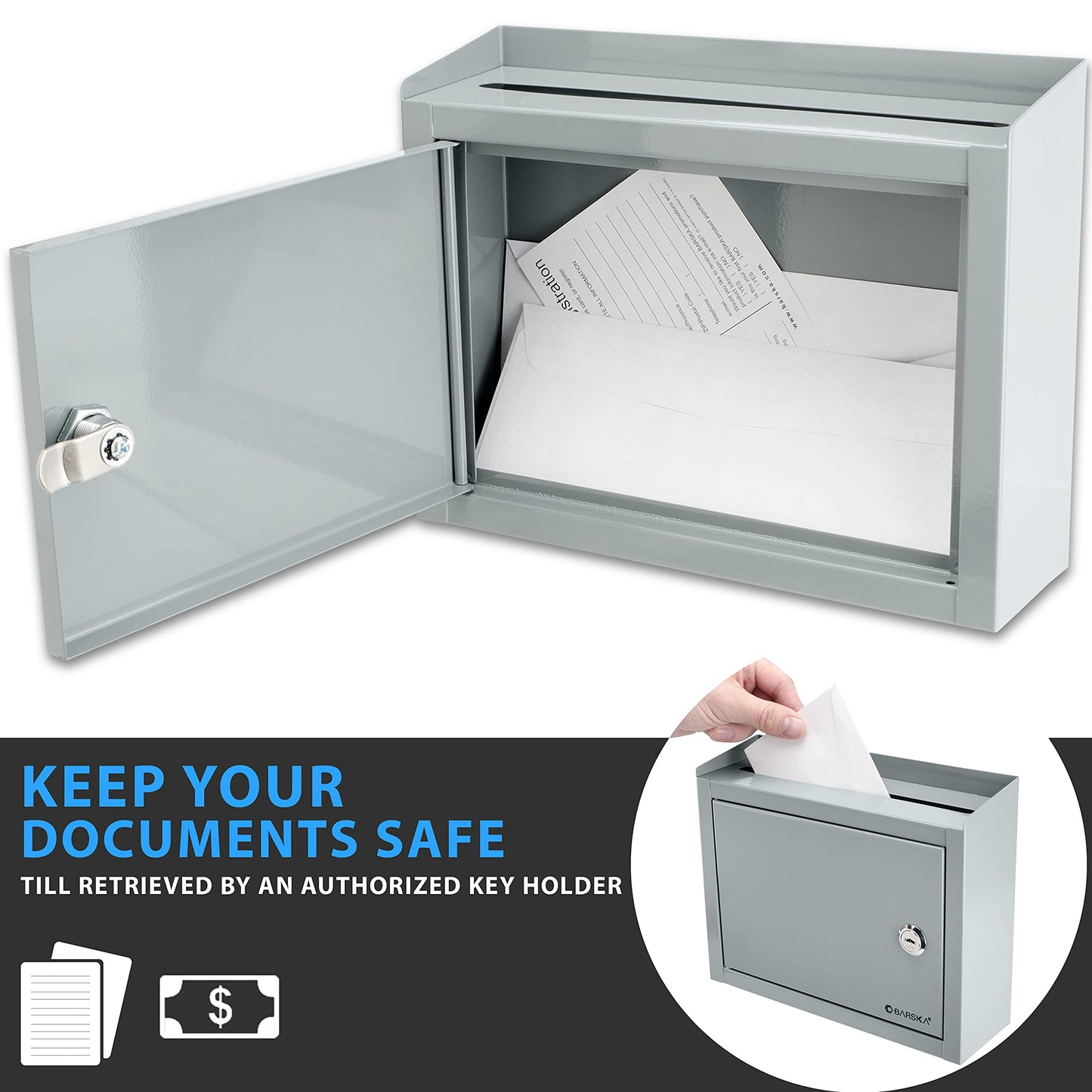 Barska Multi-Purpose Drop Box, Grey