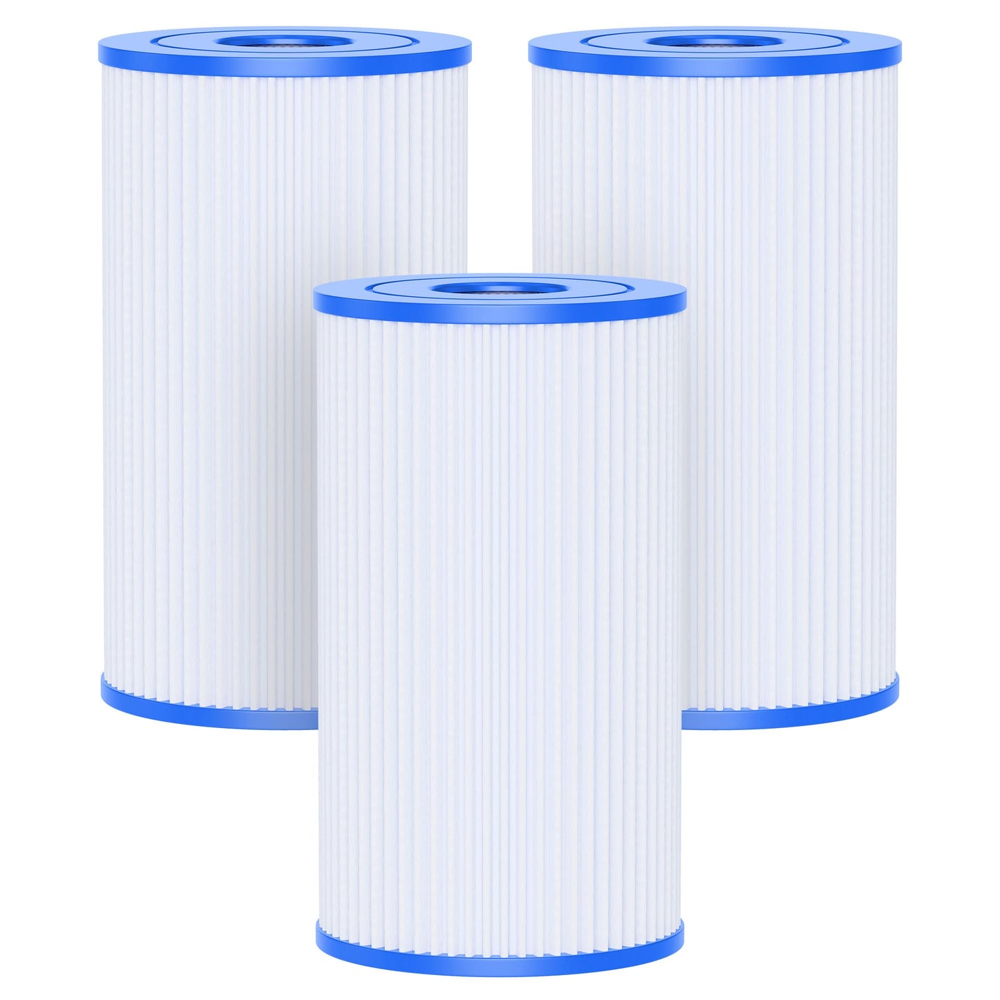 AQUALTRA Pool Filter B Replacement Compatible with 29005E Easy Set Swimming Pool Filter Cartridge, 10" x 5 3/4" Above Ground Pool Filters 3 Pack