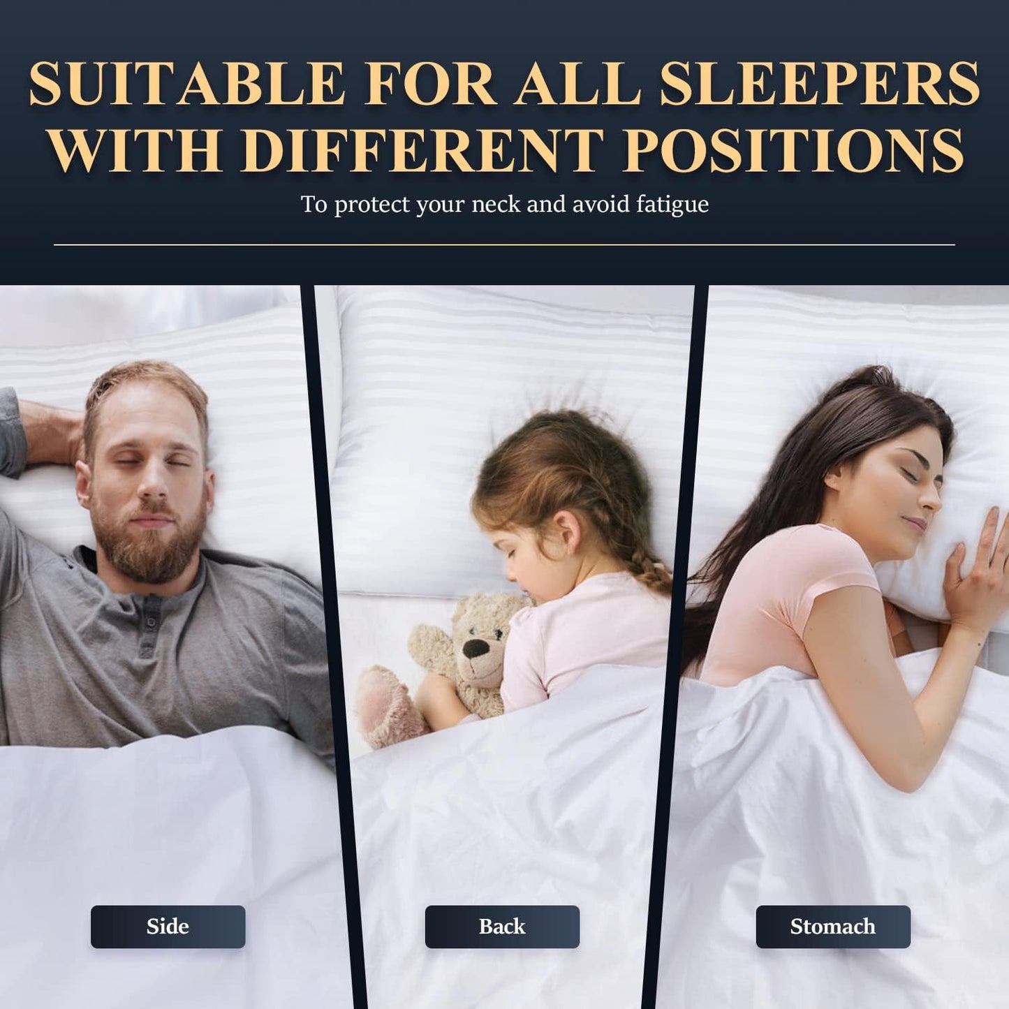 COZSINOOR Pillows Queen Size 2 Pack - Bed Pillows for Sleeping Hotel Quality Cooling Pillow Down Alternative Microfiber Filled for Side, Back and Stomach Sleepers, Breathable Skin-Friendly