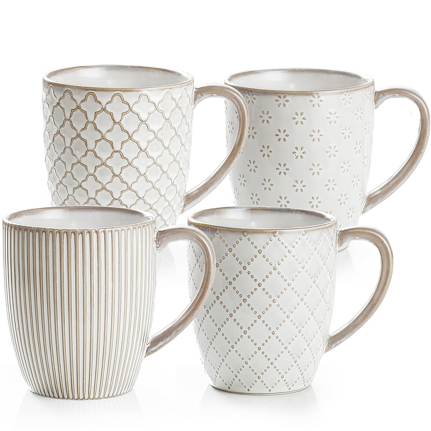 getstar Large Coffee Mugs 18 OZ Set of 4 with Big Handles, Father Day Gifts Ceramic Coffee Mug Microwave and Dishwasher Safe, Coffee Cups Ceramic