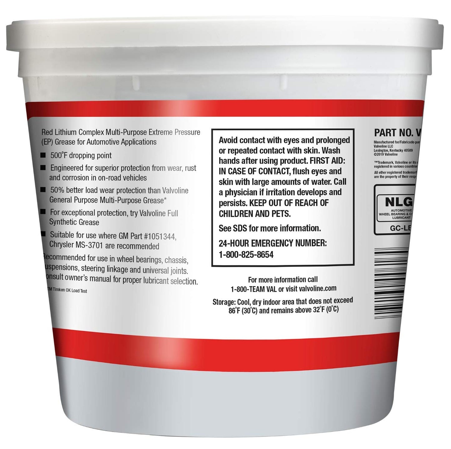 Valvoline VV616 GM, Chrysler, European and Japanese Vehicles Multi-Purpose Grease - 4 LB.