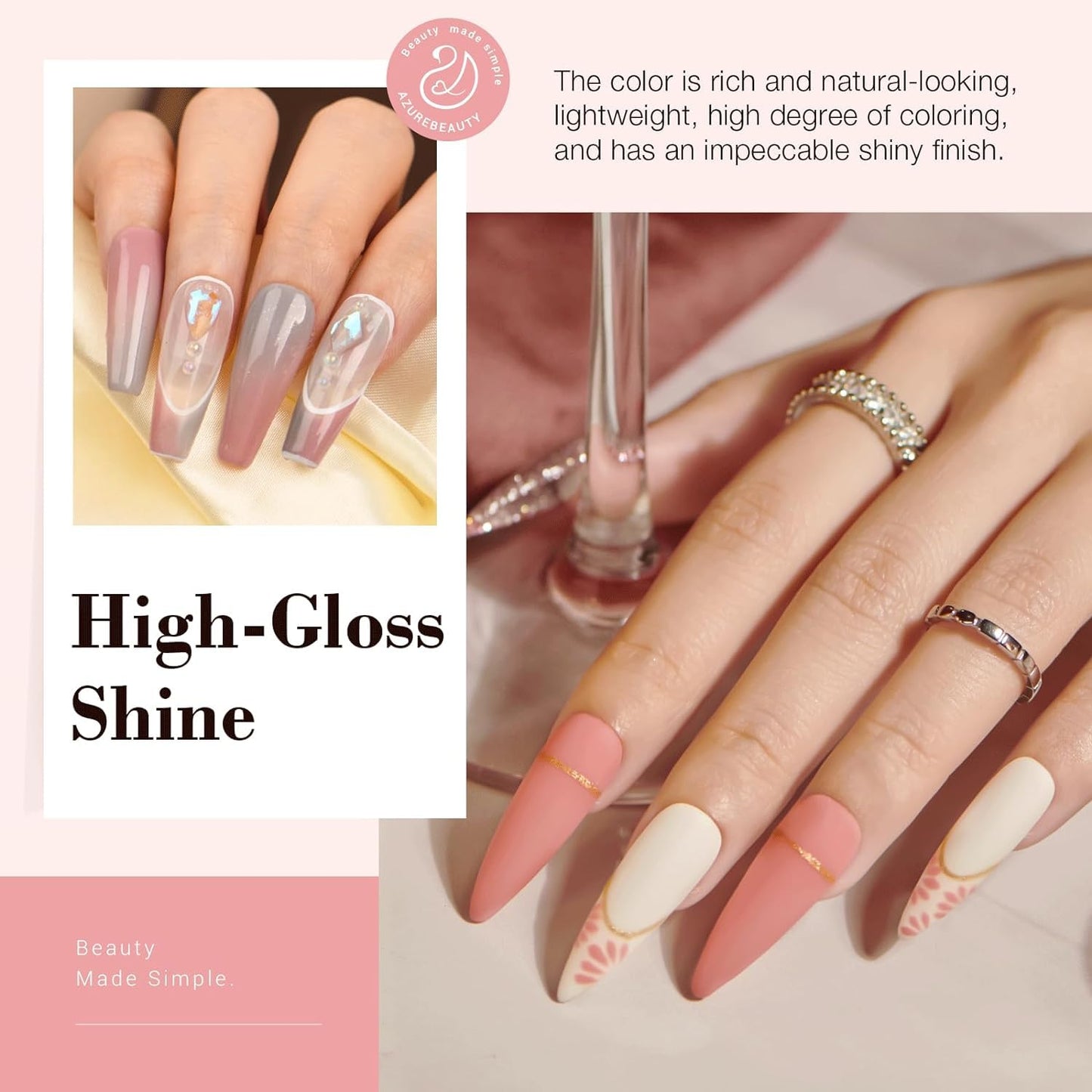 AZUREBEAUTY 31 Pcs Dip Powder Nail Kit, 20 Colors Glitter Nude Pink White Gray Dip Powder Liquid Set with Top/Base Coat Activator for French Nails Art Manicure DIY Salon Women Christmas Gift