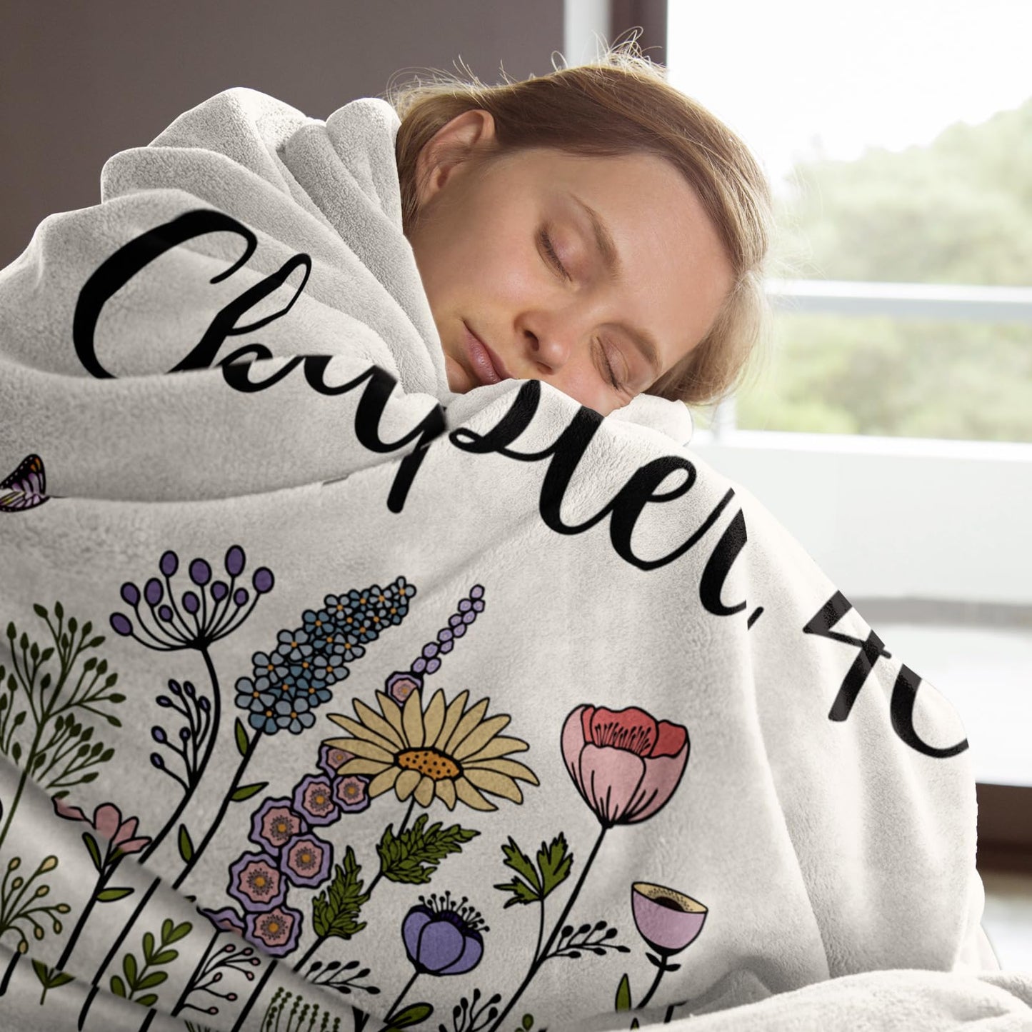 Afterprints 40th Birthday Gifts for Women, Chapter 40 Blanket, 1986 40th Birthday Decorations, 40 Year Old Gifts for Women, Wife, Mom, Friend, Sister, Turning 40 Throw Blankets 50'' x 60''