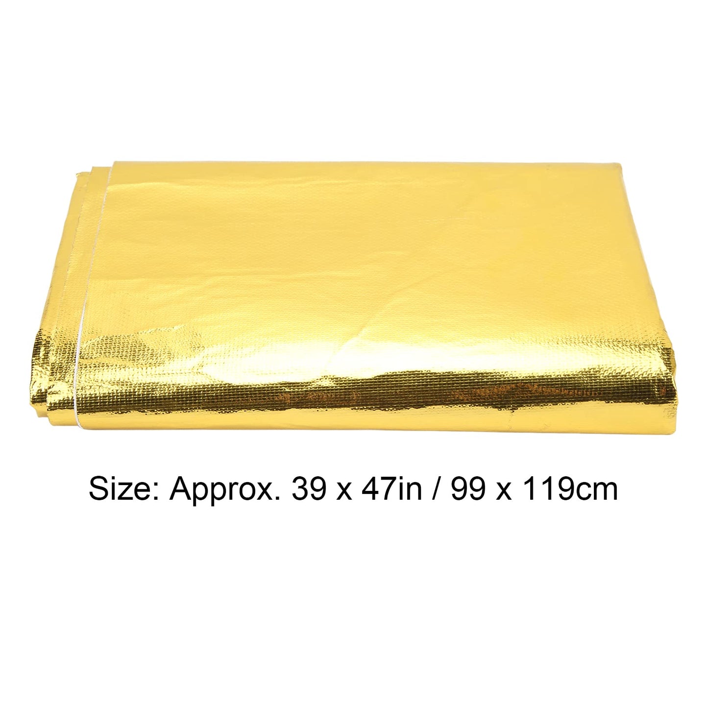 Heat Shield Wrap Tape, 39 X 47in High Temperature Heat Reflective Adhesive Backed Roll, Aluminum Foil Heat Thermal Barrier Tape, Thermal Insulation Adhesive Tape for Wires, Engine (Gold)