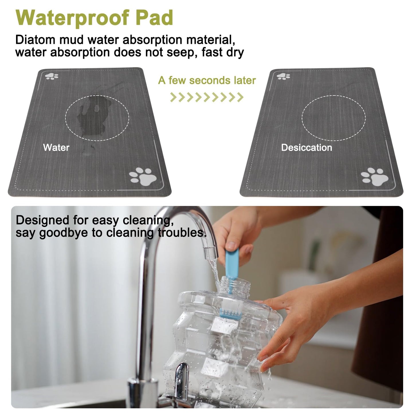 RIZZARI Automatic 9L Gravitational Pet Waterer,100% BPA-Free, Stainless Steel Water Dispenser for Cats and Small and Medium-Sized Dogs