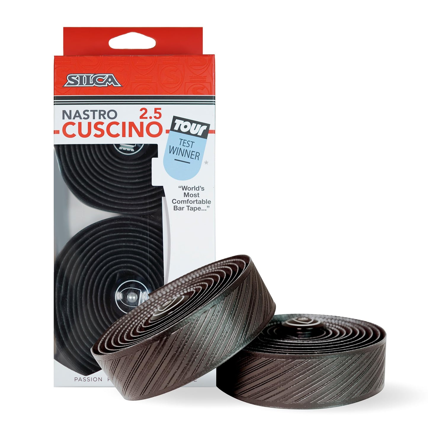 SILCA Nastro Cuscino Bike Handlebar Tape, Black 2.5mm – Extra Thick Bike Bar Tape, Comes with Aluminum End Plugs & Installation Kit – Durable, Comfortable, and Vibration-Damping