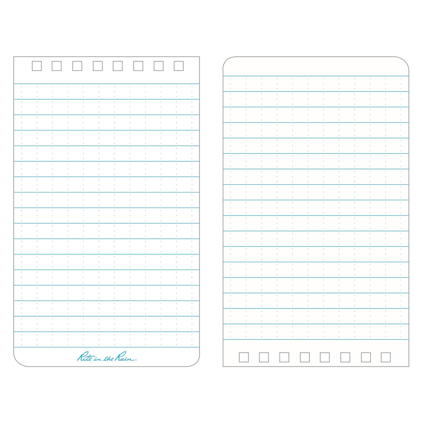 Rite in the Rain Weatherproof Top Spiral Notebook, 3" x 5", Yellow Cover, Universal Pattern, 6 Pack (No. 135L6)