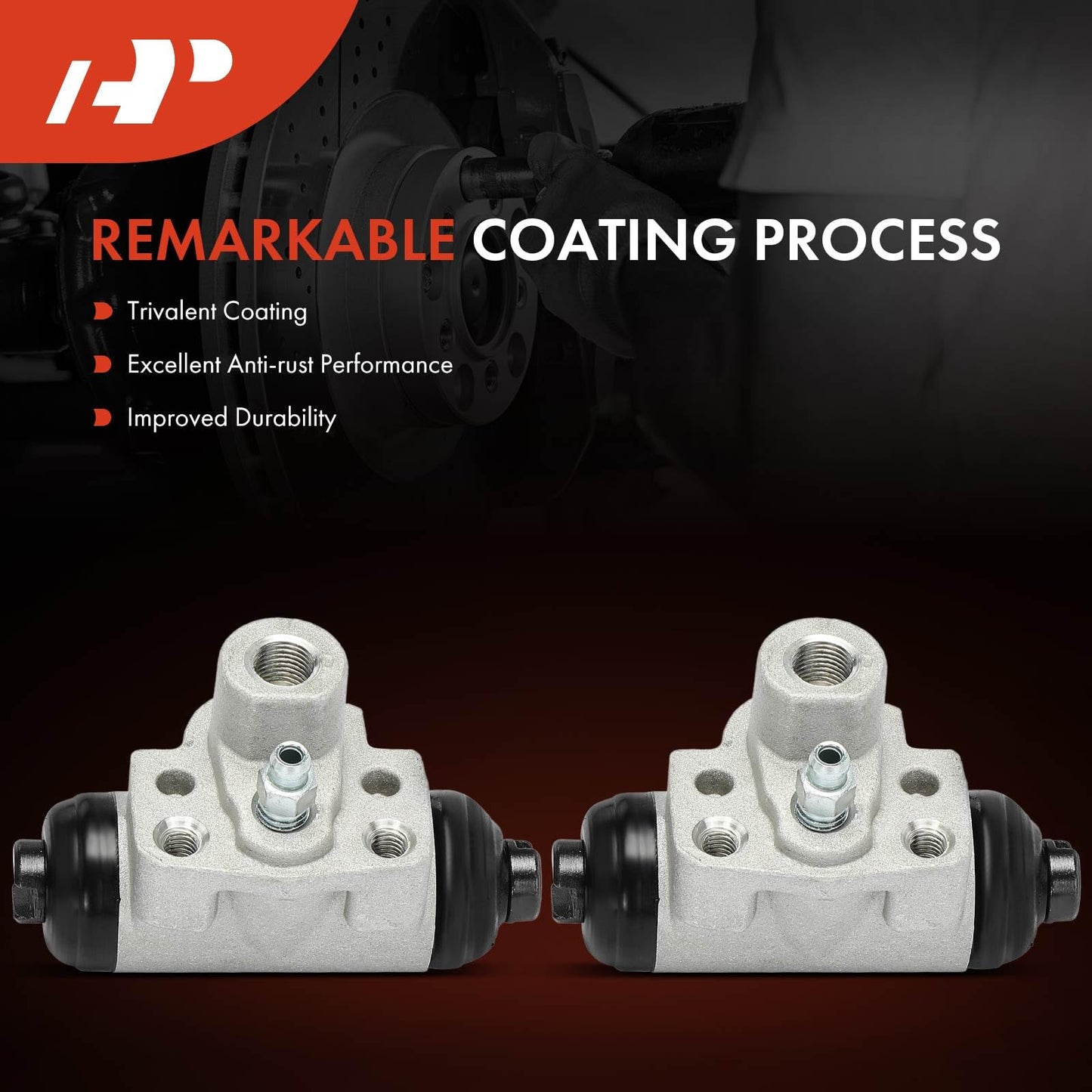 A-Premium Rear Driver and Passenger Drum Brake Wheel Cylinder Compatible with Select Honda Models - Civic 2006-2015, Fit 2009-2019, Insight 2010-2014, 2-PC Set - Replace# 43300SNAA01, 43300T5RA01