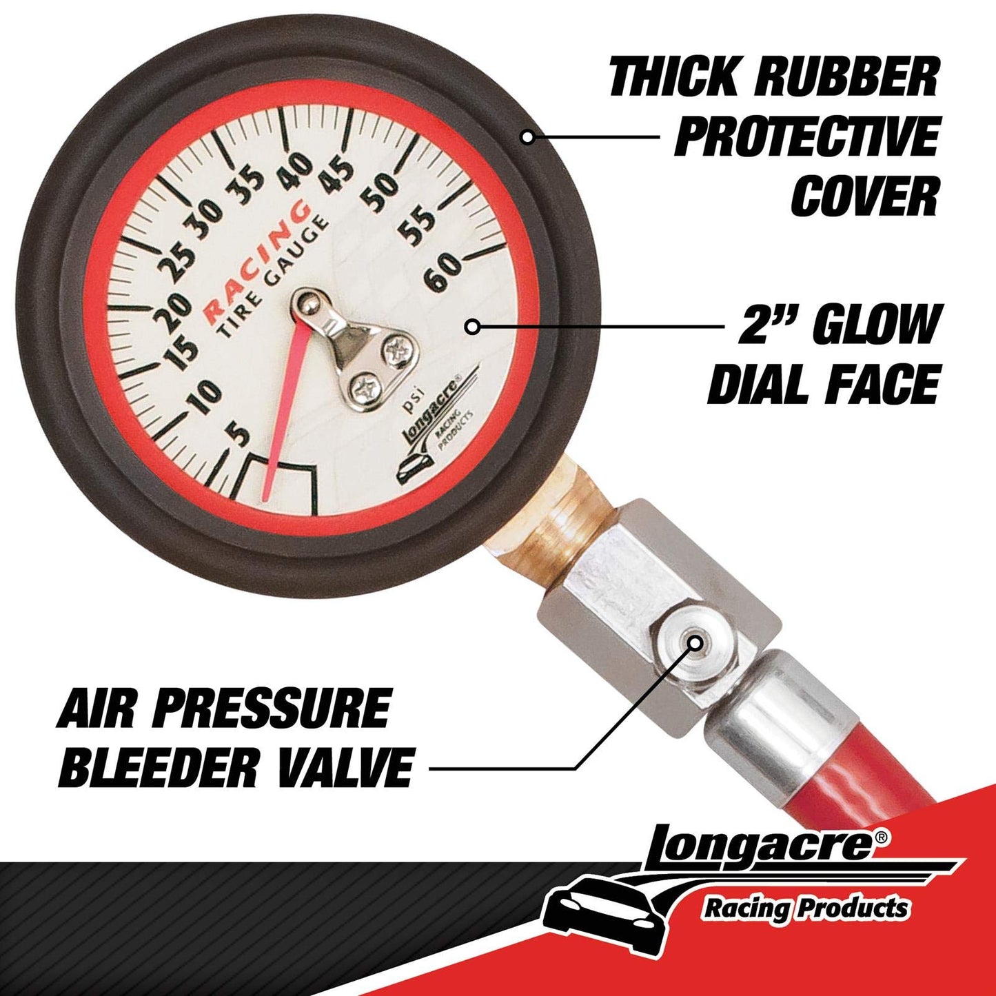 Longacre 50417 (0-60 PSI) Tire Pressure Gauge