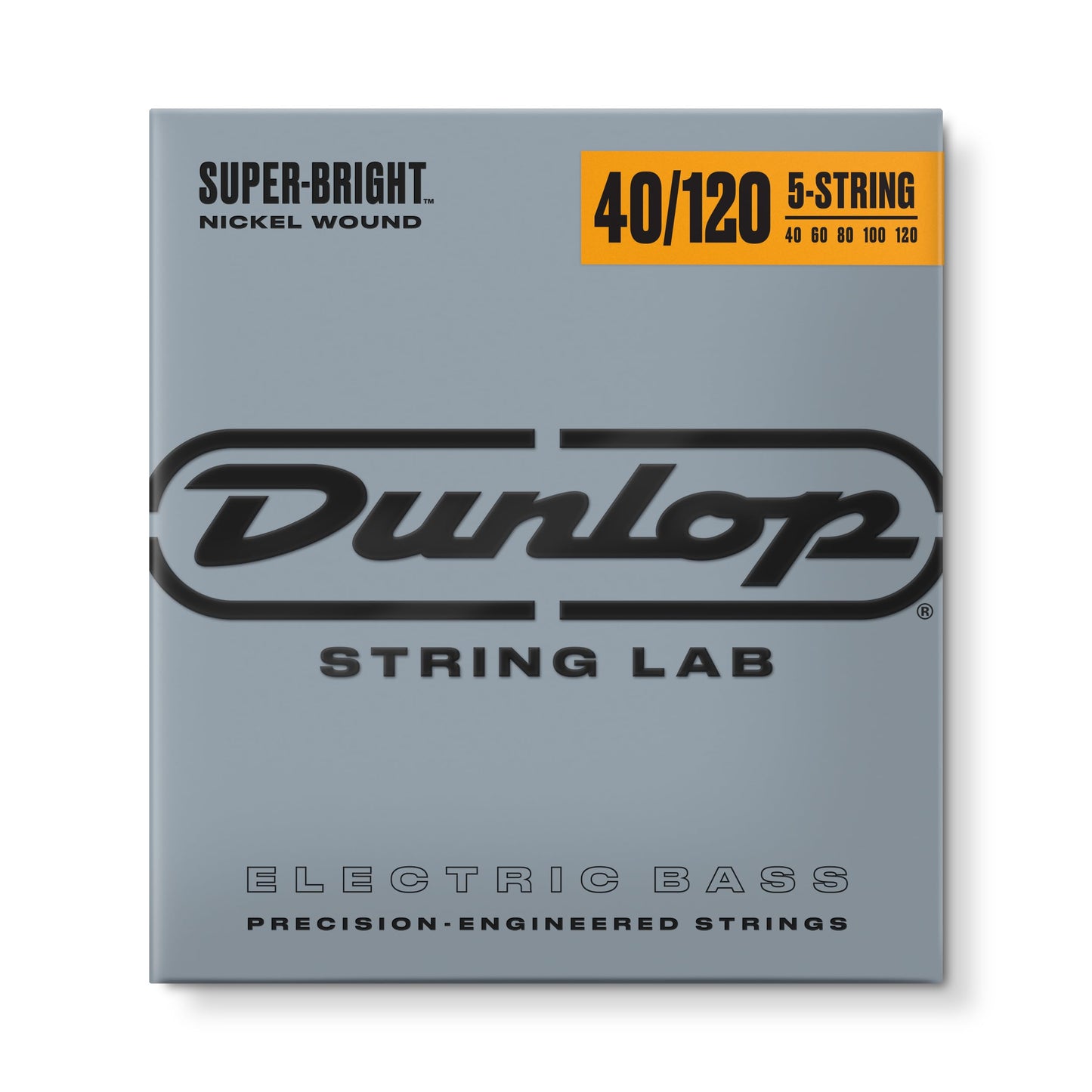 Dunlop DBSBN40120 Super Bright Nickel Plated Steel Bass 5-String Set, .40-.120 Gauge, Light