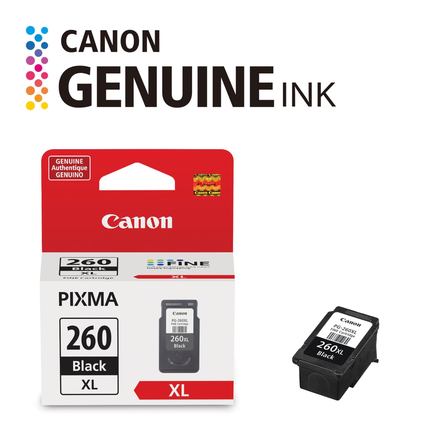 Canon Genuine PG-260XL Black Ink Cartridge