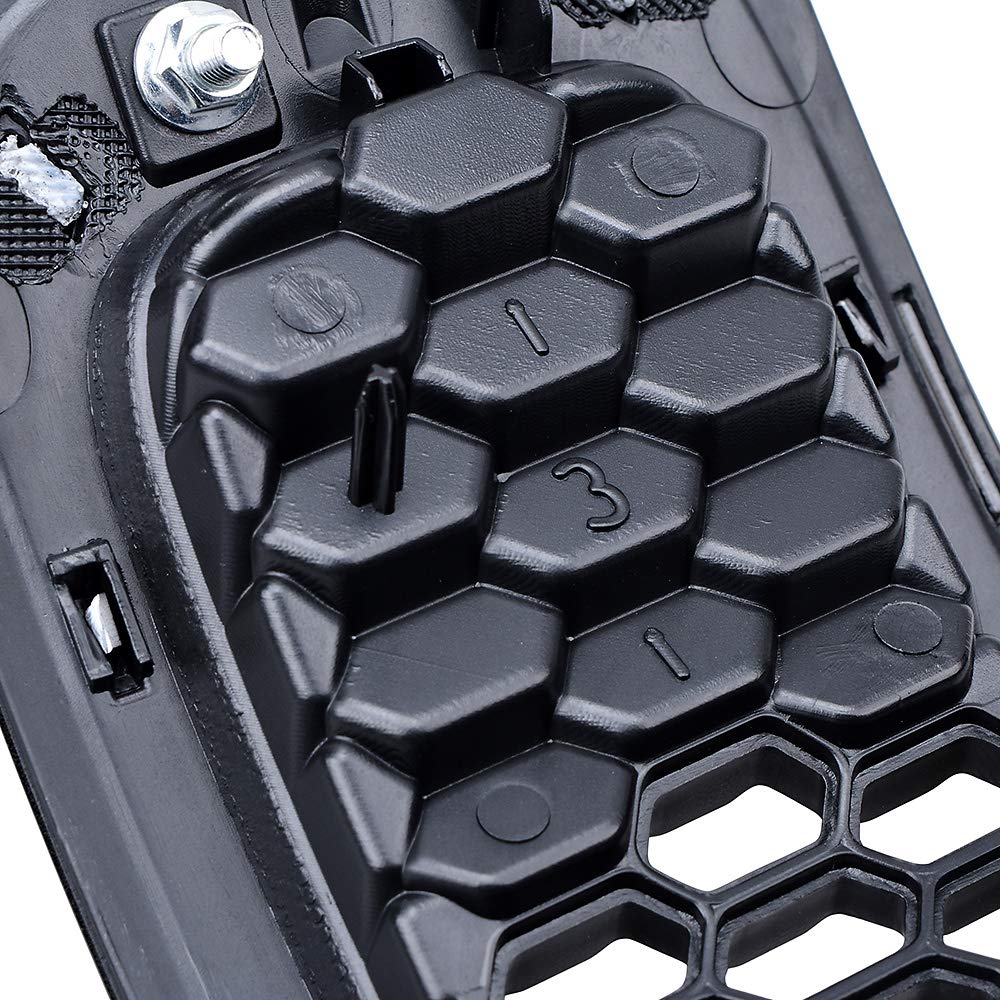 Compatible with 2014-2018 Jeep Cherokee Grille Inserts Matte Honeycomb Grill Cover Kit 7pcs Glossy Black Trim