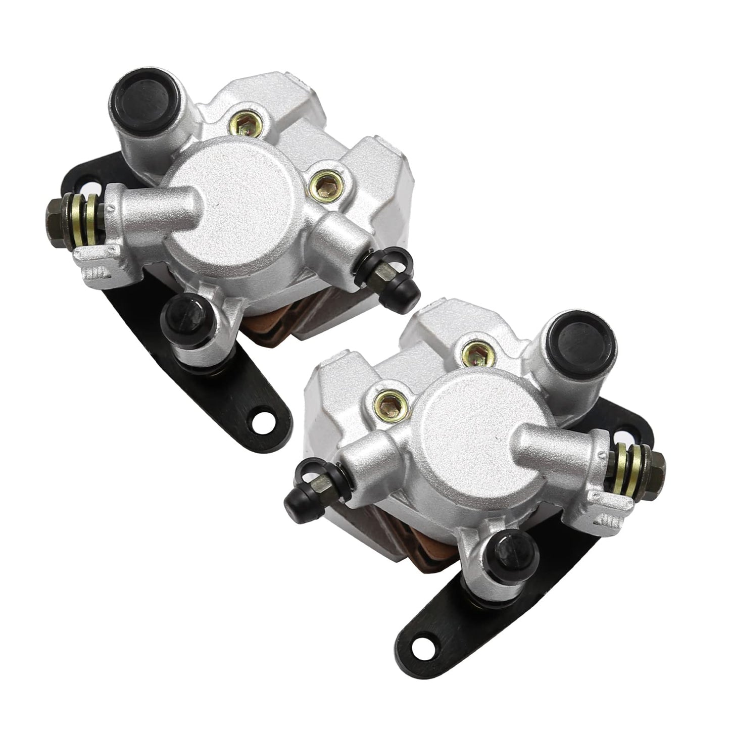 EATAKWARD Front Left & Right Brake Calipers & Pads 3GD-2580T-01-00 3GD-2580U-01-00 Replacement for Yamaha Banshee Big Bear Grizzly Kodiak Warrior Wolverine YFM 125 250 350 400 450 660 YFZ350 (Black)