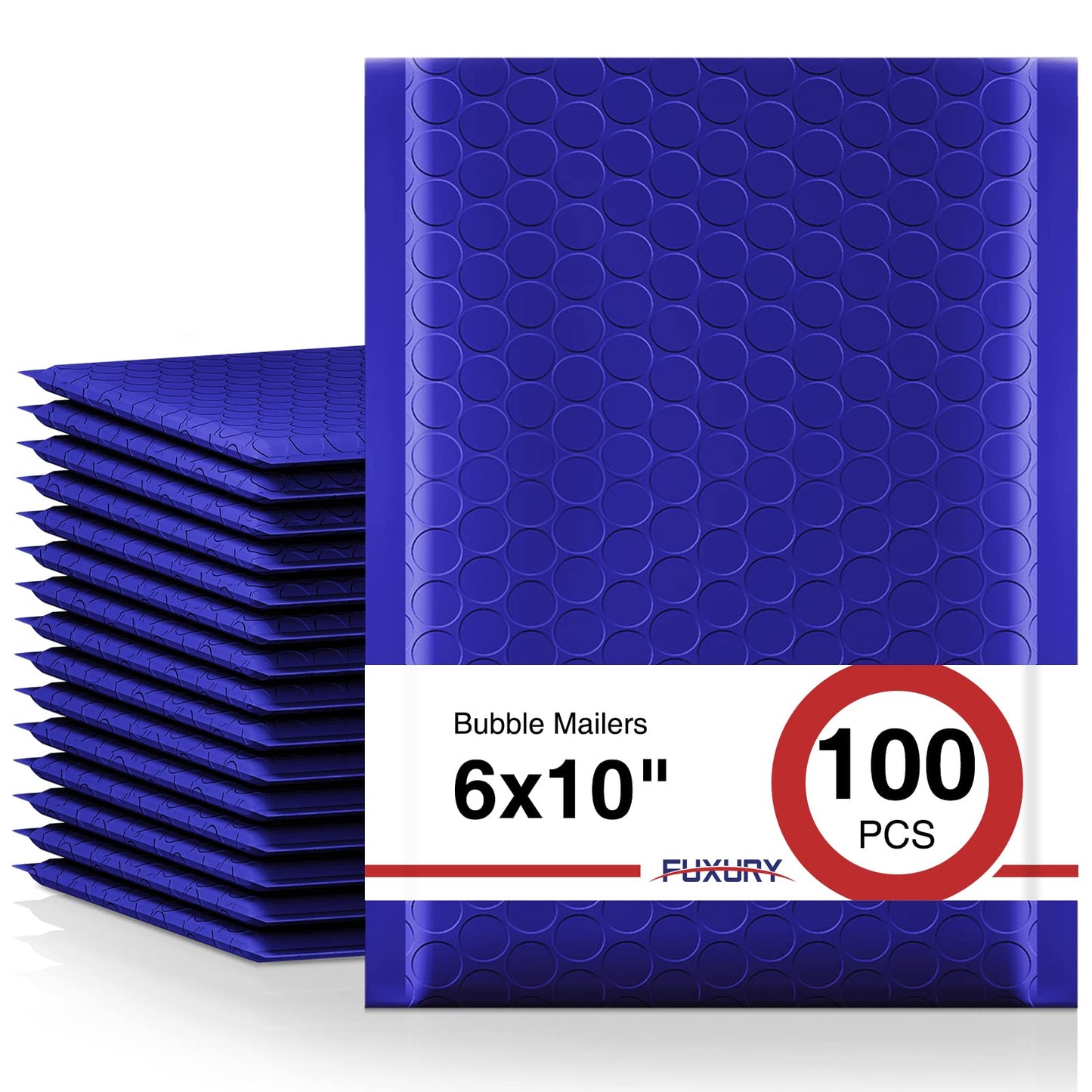 Fuxury Bubble Mailer,100Pcs 6x10" Bubble Mailers Royal Blue Shipping Padded Envelopes Usable Size 6x9" Opaque Mailing Envelopes Bubble Padded for Mailing,Packaging, Small Business,Bulk #0