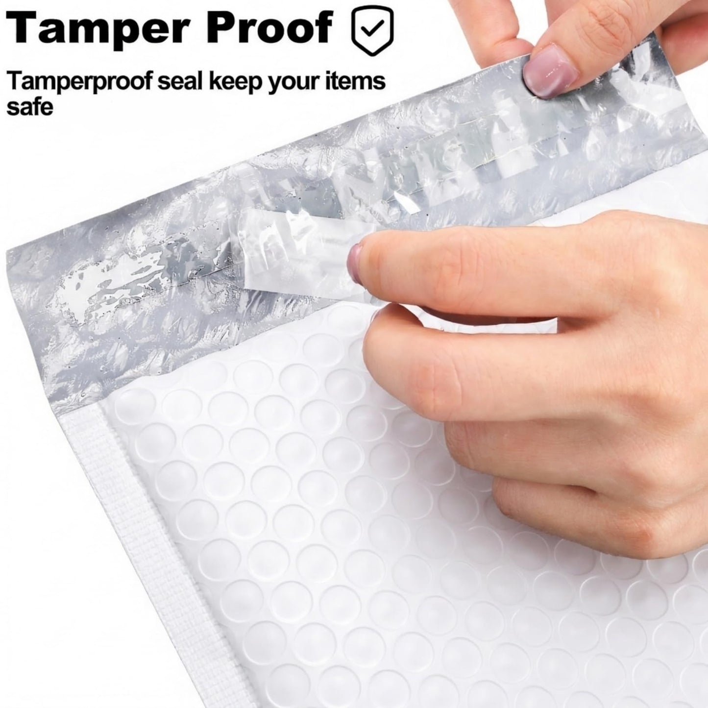 Nicunom 100 Pack Bubble Mailers 6x10", Usable Size 6x9" Self Seal Padded Envelopes Opaque Poly Wrap Bubble Bags Waterproof Shipping Bags for Small Business Mailing Makeup Jewelry Gifts, White