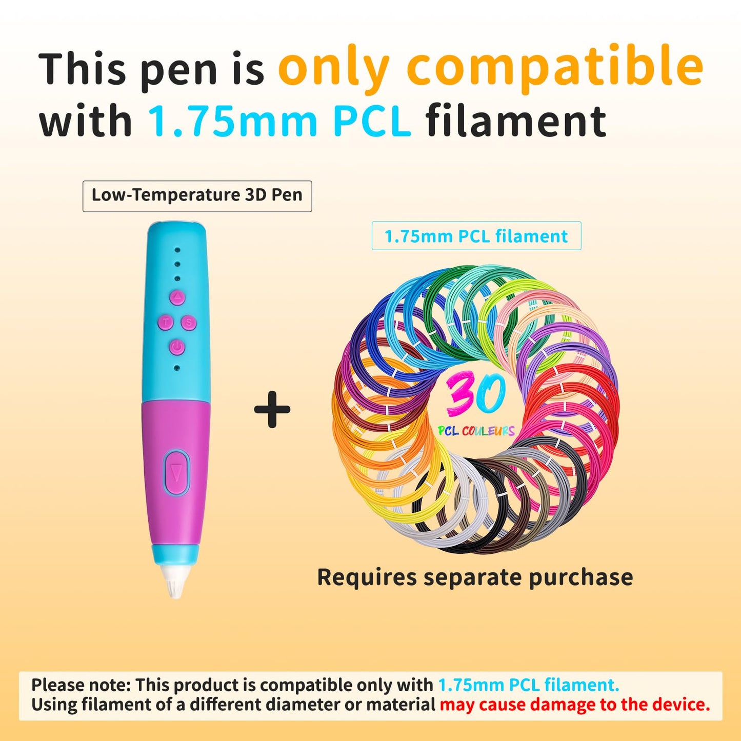 Kretrum 3D Pen for Kids Low Temperature 3D Printing Pen Kit with Robot Stencils Robot Base Finger Protectors 1.75mm PCL Filament etc. 3D Pen Best Birthday Gift for Children Crayon 3D Stylo 3D (Blue)