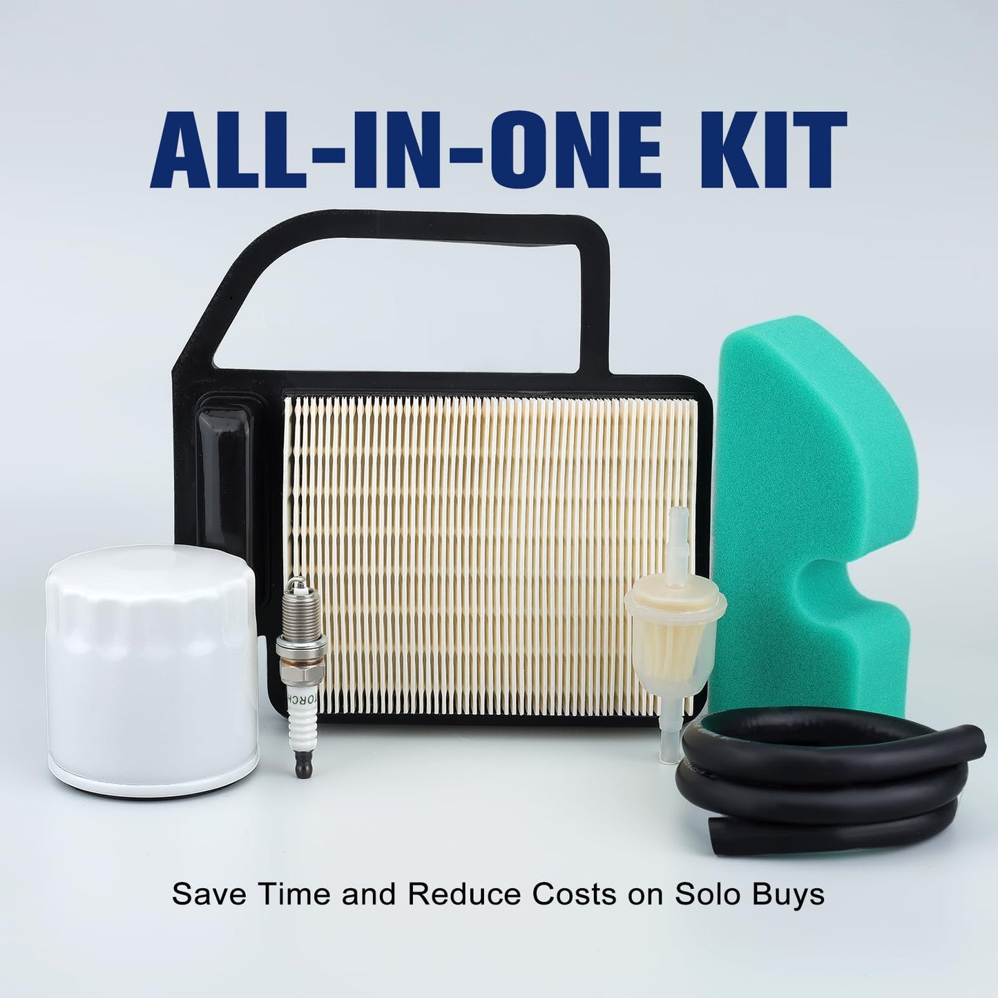 Powtol 20 083 02-S Air Filter+52 050 02-S Oil Filter fits Kohler Courage 15 16 17 18 19 20 21 22 HP YTH21K46 YTH20K46 Engines KH-20-083-02-S KH-20-883-02-S1