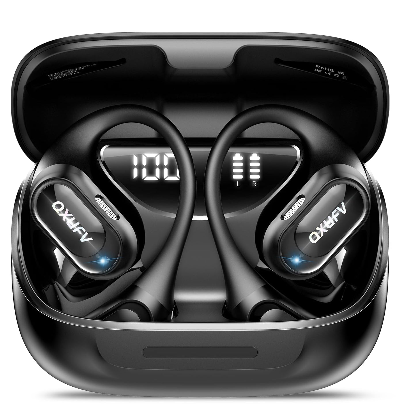 Ai Translation Earbuds Real Time with Audio and Video Calls, 3-in-1 Buletooth 5.4 Translator Earbuds, 50H Headphones Translator, Deep Black