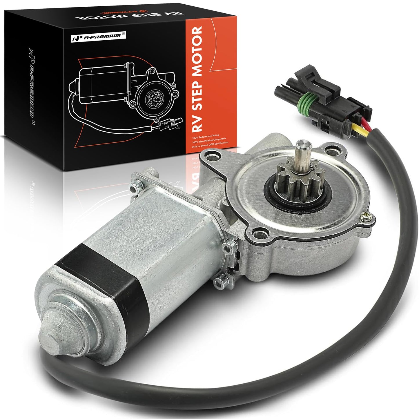 A-Premium RV Entry Step Motor Compatible with Kwikee Electric RV Steps 24 25 42 44 47 Revolution Series, Replace# 300-1457, 094707-05-701, 1010002326