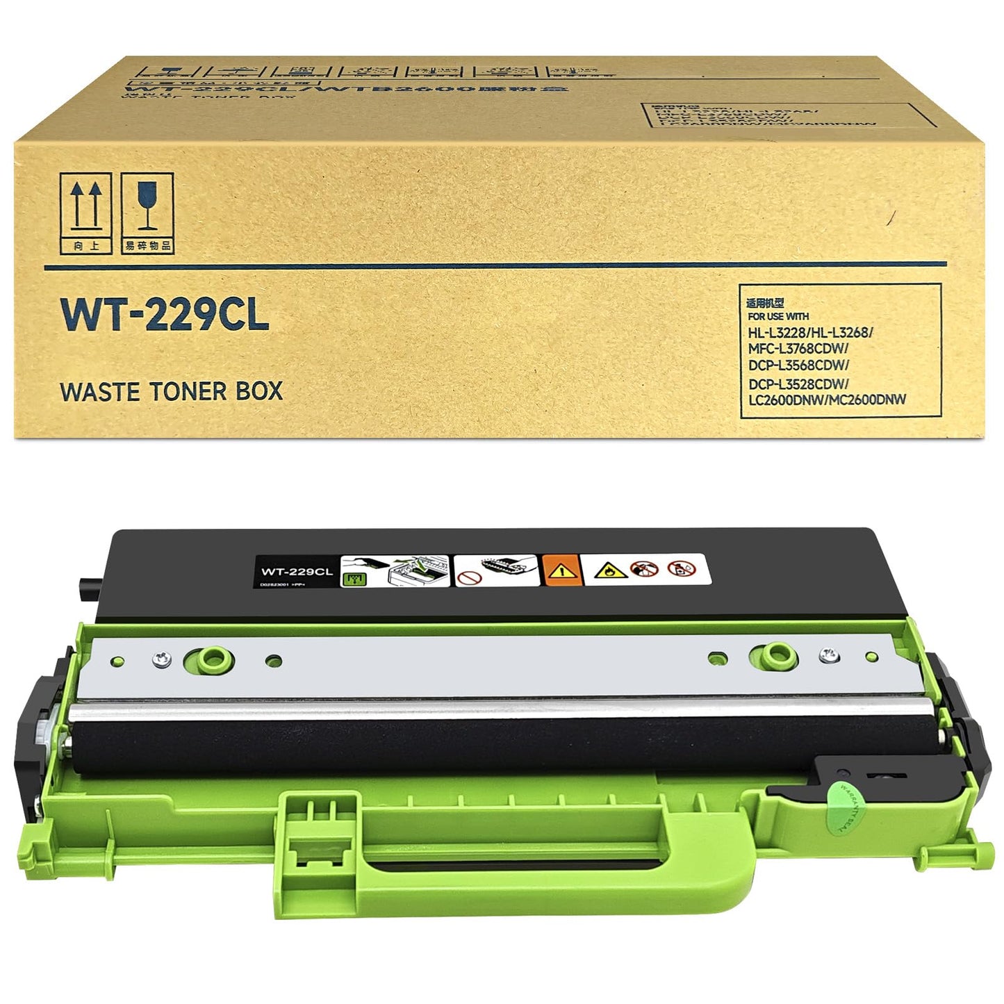 Aseker WT-229CL WT229CL Waste Toner Box Compatible for Brother HL-L3220CDW HL-L3280CDW HL-L3295CDW HL-L3300CDW HL-L8245CDWMFC-L3720CDW MFC-L3765CDW MFC-L3780CDW MFC-L8395CDW Printer 50000 Pages