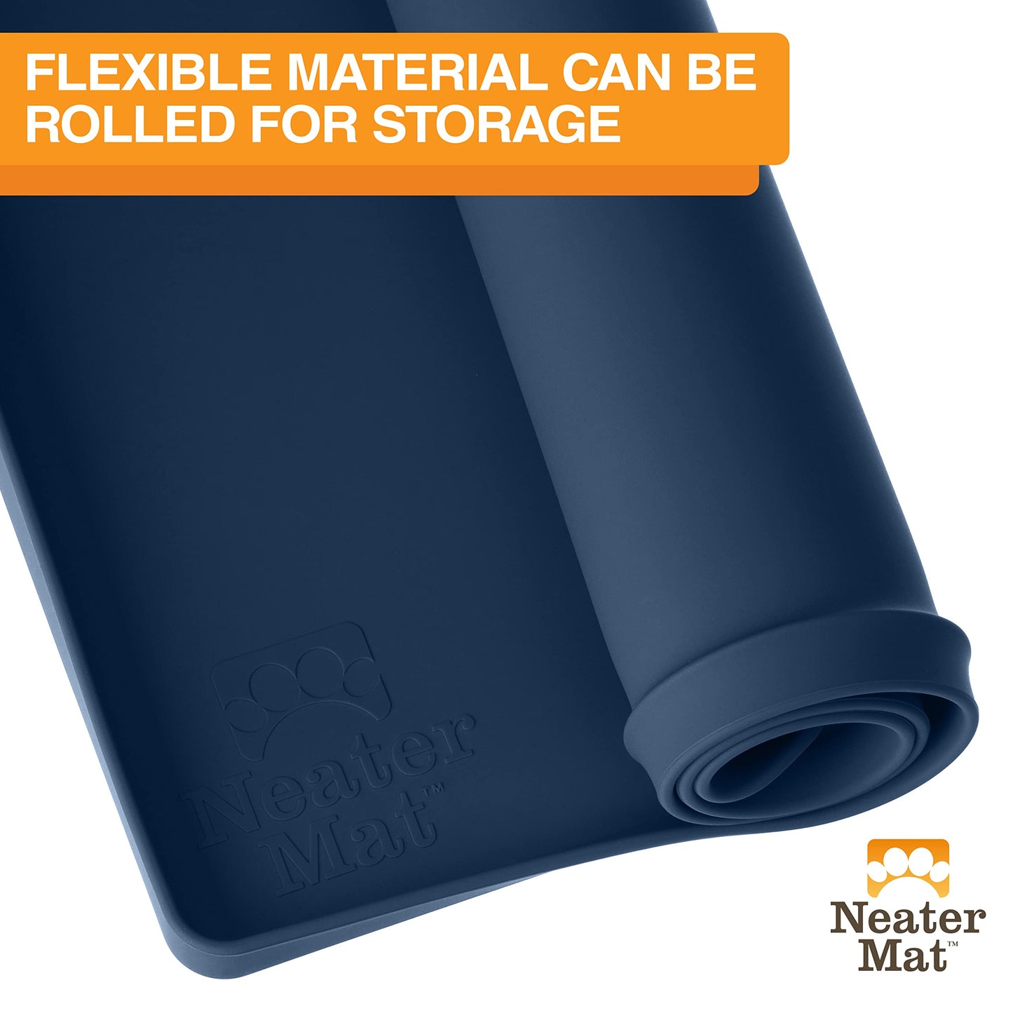 Neater Pet Brands Neater Mat Pet Mats for Food and Water, Dog Bowl Mat Waterproof Silicone, Pet Mat for Dog or Cat, Dog Food Mats for Floors Waterproof, Dog Water Mat & Dog Food Mat with Raised Edge