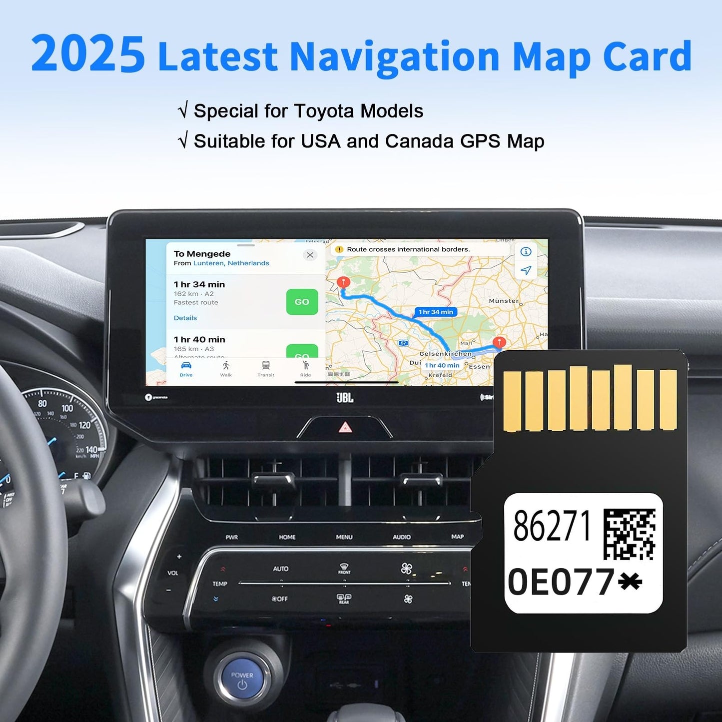 Latest Navigation SD Card Update Version for Toyota RAV4 Camry Corolla Highlander 4Runner Tundra - 86271-0E077 Toyota Navigation Micro SD Card GPS Map for USA/CAN/MX
