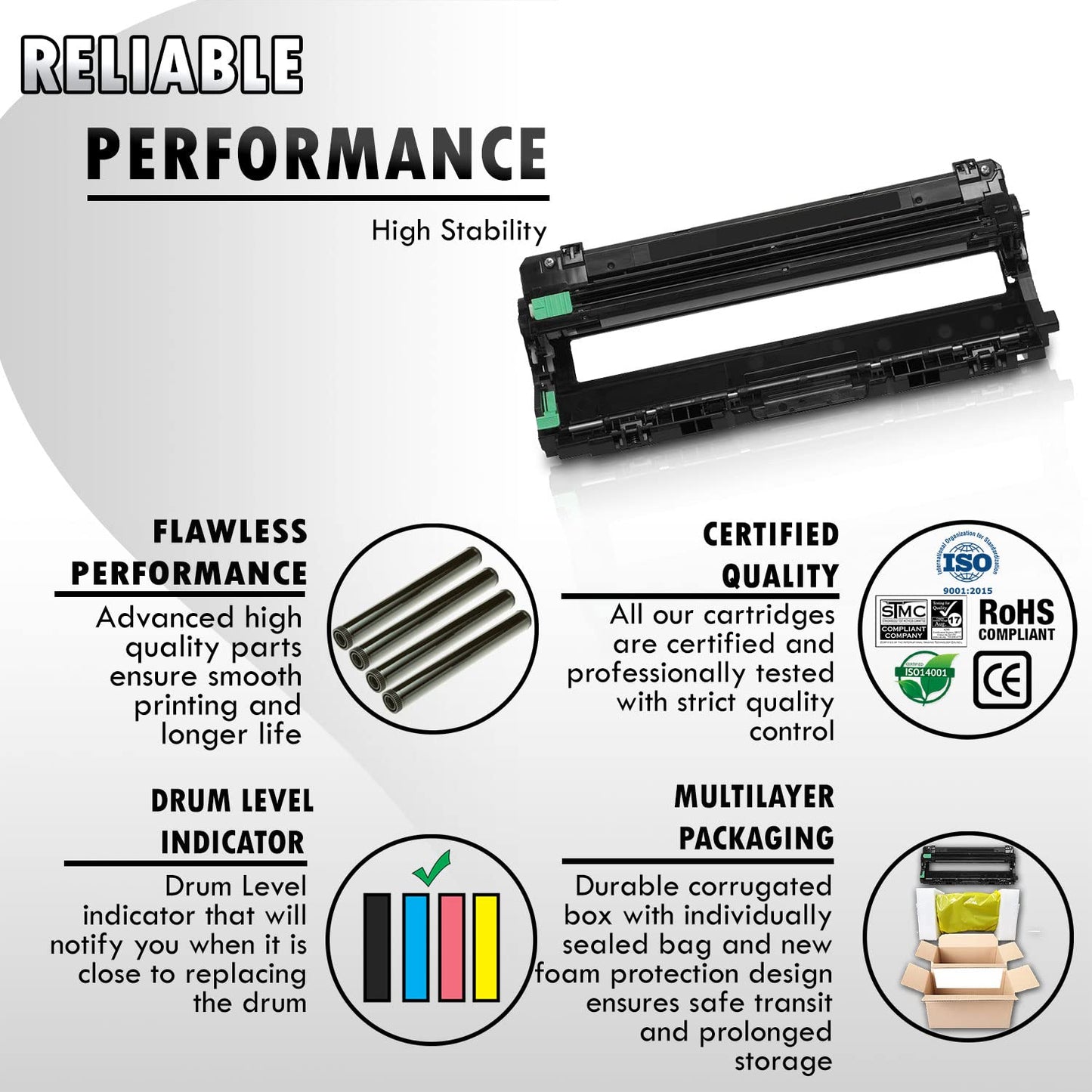 Inkfirst® Black Drum Unit DR-221CL (DR221CL) Compatible Remanufactured for Brother DR-221 Drum MFC-9340CDW HL-3170CDW HL-3170CW HL-3140CW MFC-9130CW MFC-9330CDW