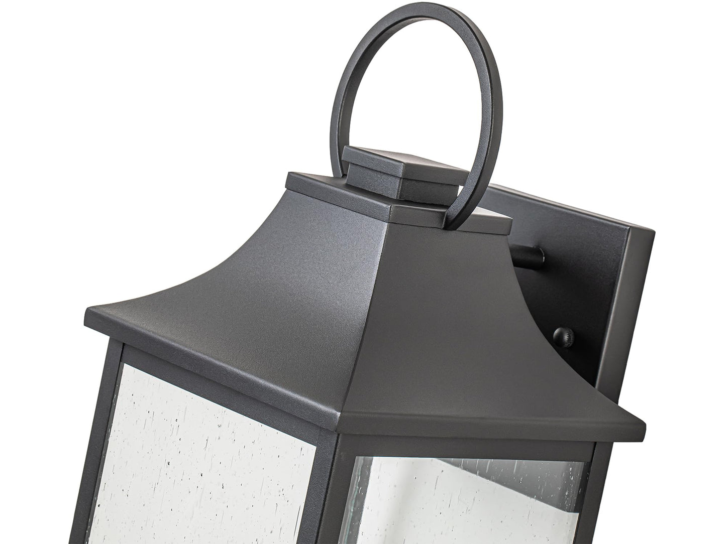 OUPAVOCS Outdoor Wall Lights Fixture for House, Large Porch Light Wall Mount, 18” Black Exterior Wall Sconce with Rose Gold 3-Light Candelabra Interior, Outside Patio Lighting for Front Porch, Garage