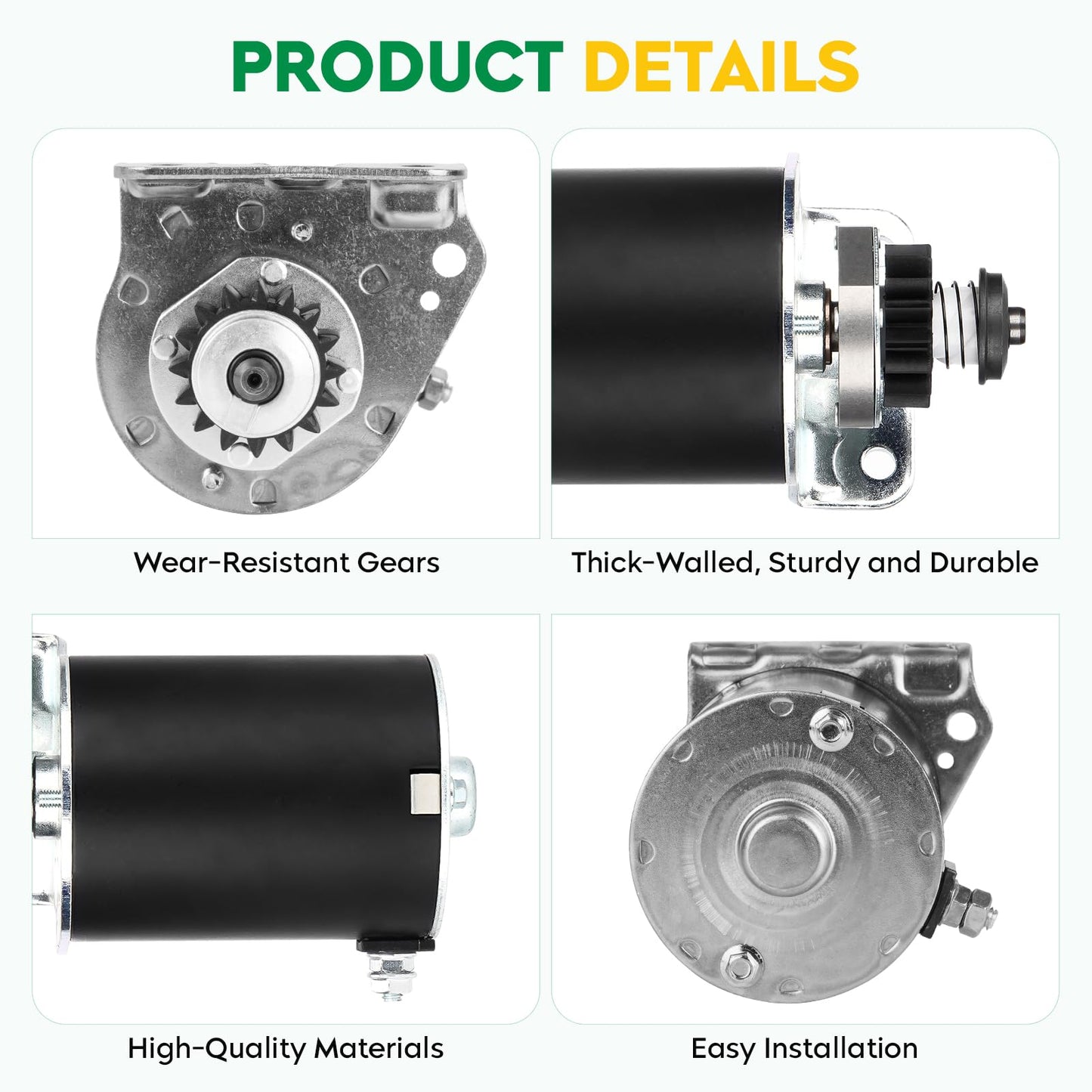 5742 Starter 16 Teeth Fit for Briggs and Stratton Starter 390838 497594 392749, Compatible with John Deere AM122337 AM37352 AM39137 LG497595 MIU13772 SE501880, 1338SGS 1438GS 1538HS