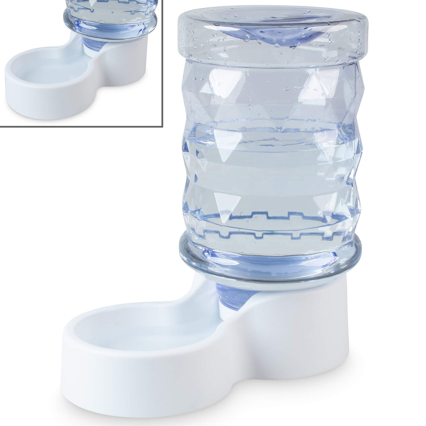 PetFusion H2O Gravity Pet Water Dispenser. Durable 2.5 Gallon Water Feeder. Automatic Water Station for Cats & Small, Medium, Large Dogs, Transparent (PF-GW1)