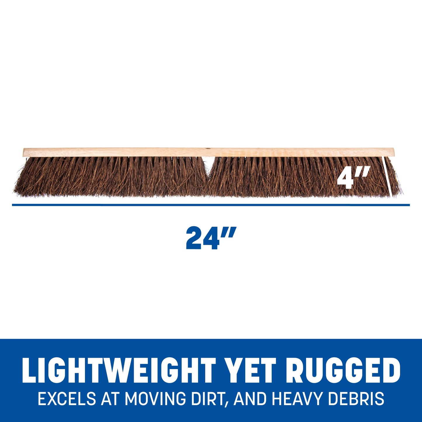 SPARTA Flo-Pac Palmyra Floor Sweep, Heavy Sweep, 24 Inches, Brown