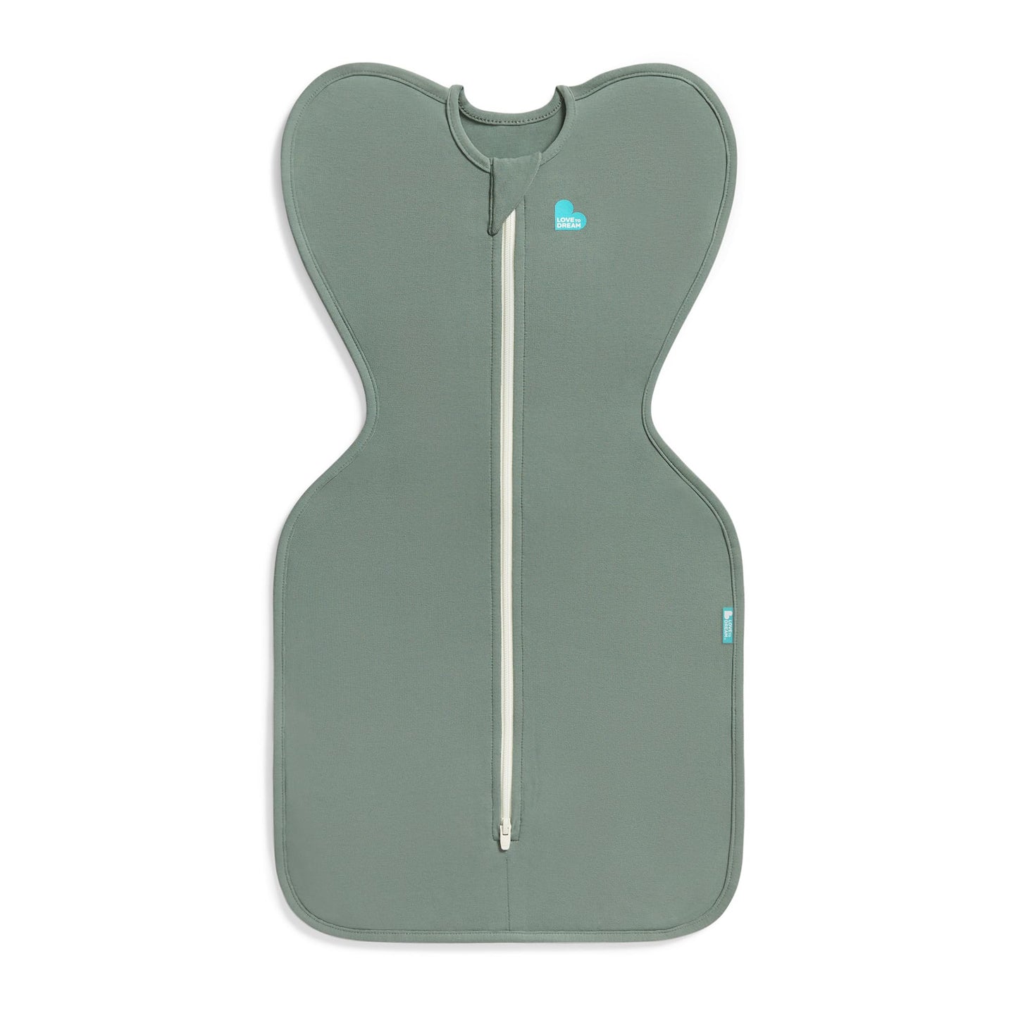 Love To Dream Swaddle Up, Small 3.5-6 kg, Deep Olive, Snug Fit, Supports Healthy Sleep Routine, 1.0 TOG, Ideal for 20-24°C Temperatures, Machine Washable Cotton & 2 Zips for Easy Nappy Changes