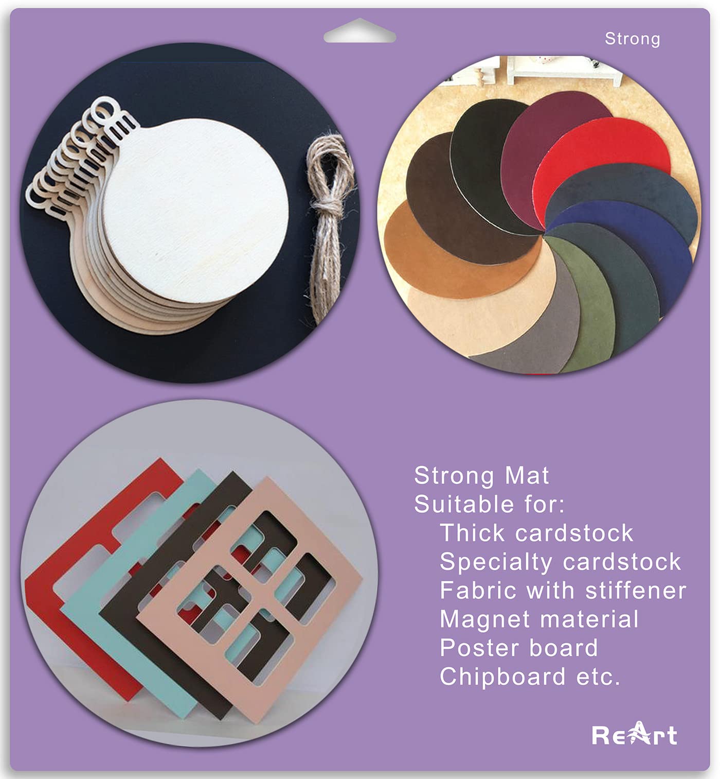 ReArt Cutting Mat Variety 6 Packs Adhesive Replacement - Strong, Standard, Light Suit for Maker/Explore Air 2/Air/One - 12in x 12in x 3 Packs, 12in x 24in x 3 Packs.