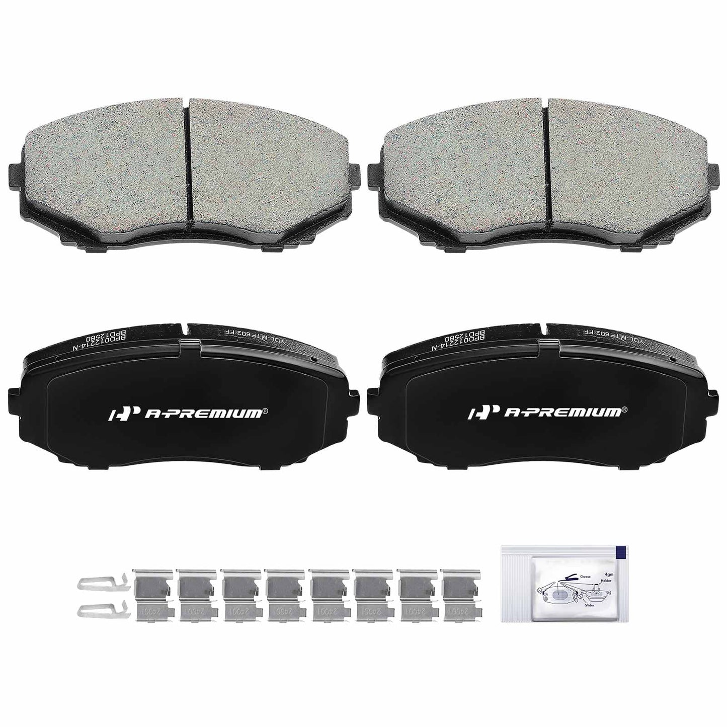 A-Premium Front Ceramic Disc Brake Pads Set Compatible with Select Ford, Lincoln and Mazda Models - Edge 2007-2016, MKX 2007-2015, CX-5 2019-2021, CX-7 2007-2012, CX-9 2007-2021, with Hardware, 4 Pcs