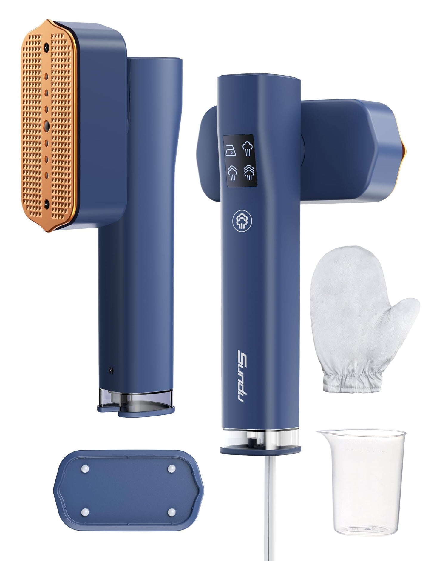 Steamer for Clothes, Sundu Portable 2-in-1 Steamer & Iron, 15s Fast Heat-up, 100ml Water Tank, Ironing Gloves, 20 Min Continuous Steam, Wrinkle Remover for Garment, Travel & Home Use (Elegant Blue)