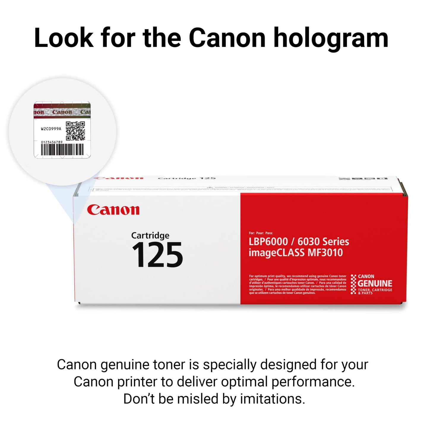 Canon Genuine Toner Cartridge 125