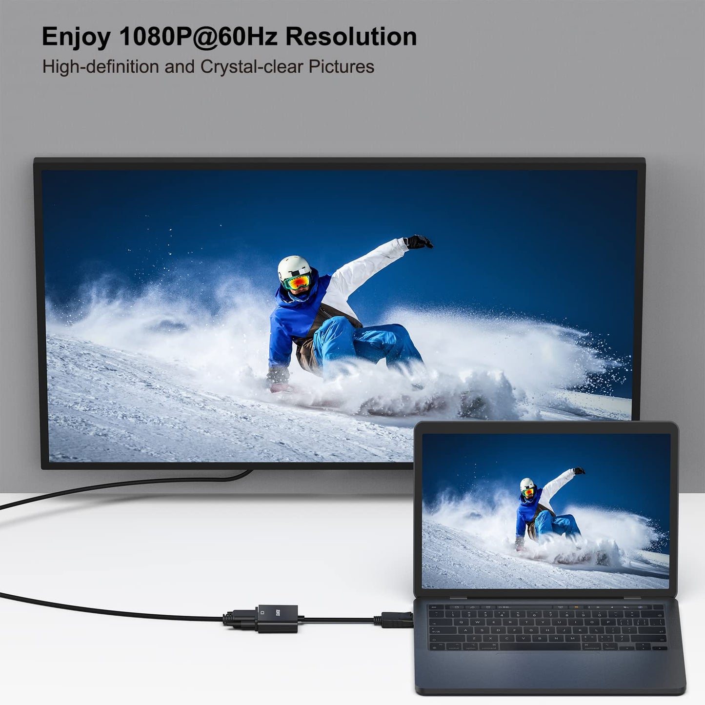 BENFEI DisplayPort to VGA 10 Pack,Gold-Plated Uni-Directional DP Computer to VGA Screen Adapter 1080P (Male to Female) Compatible for Lenovo, Dell, HP, ASUS