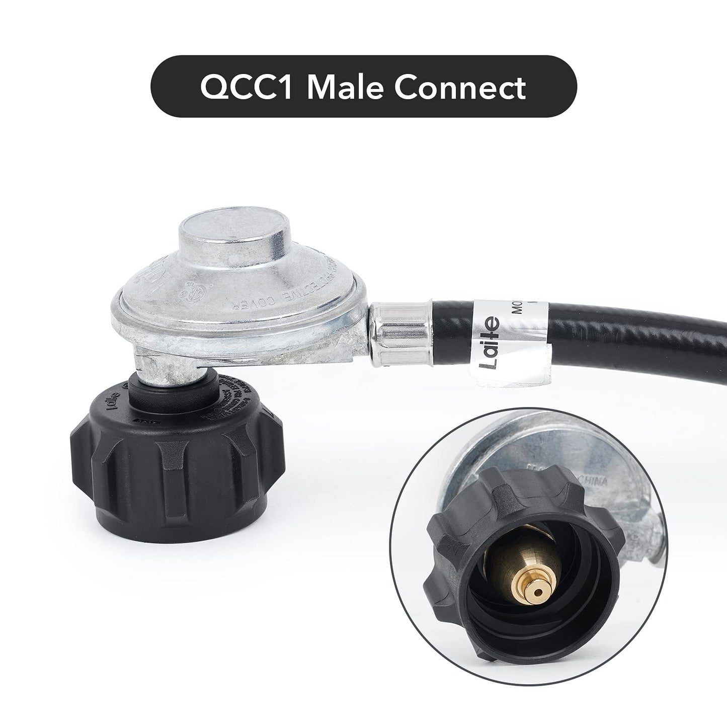 Stanbroil 6 Feet Propane Regulator Hose with 1/4" Female Quick Connect x Acme Nut