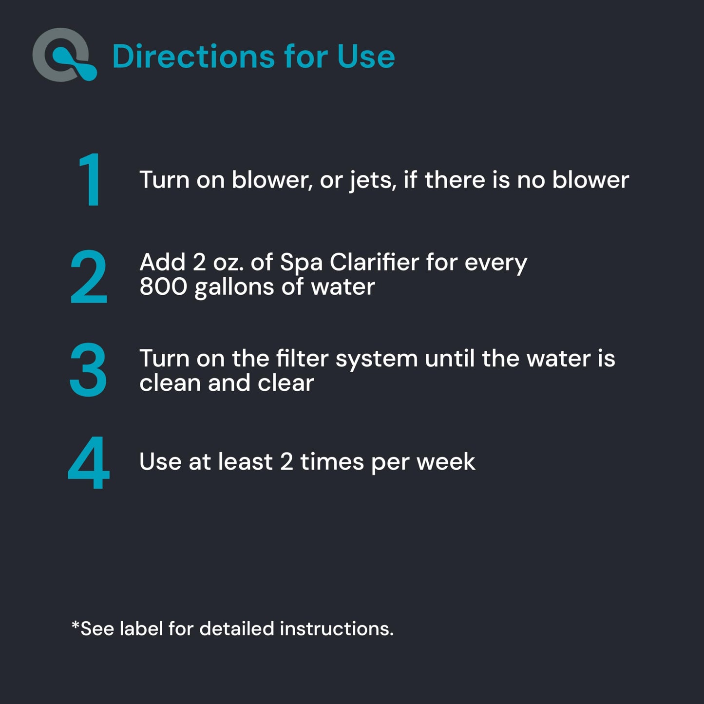 MAV AquaDoc 16oz Spa & Hot Tub Clarifier for Fast Acting Cloudy Water Treatment - Keep Your Spa Clear & Balanced